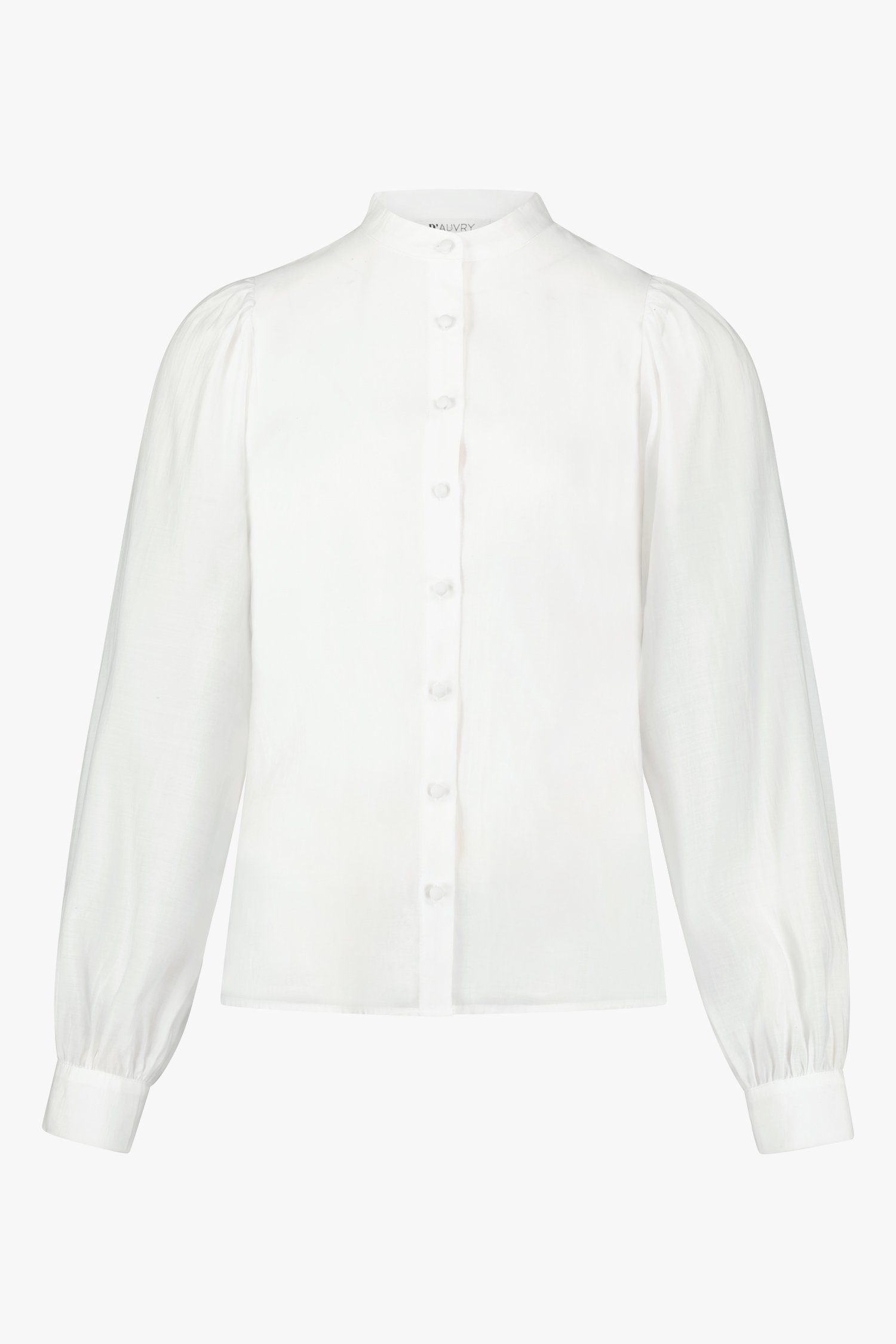 Witte blouse met knopenlijst van D'Auvry voor Dames