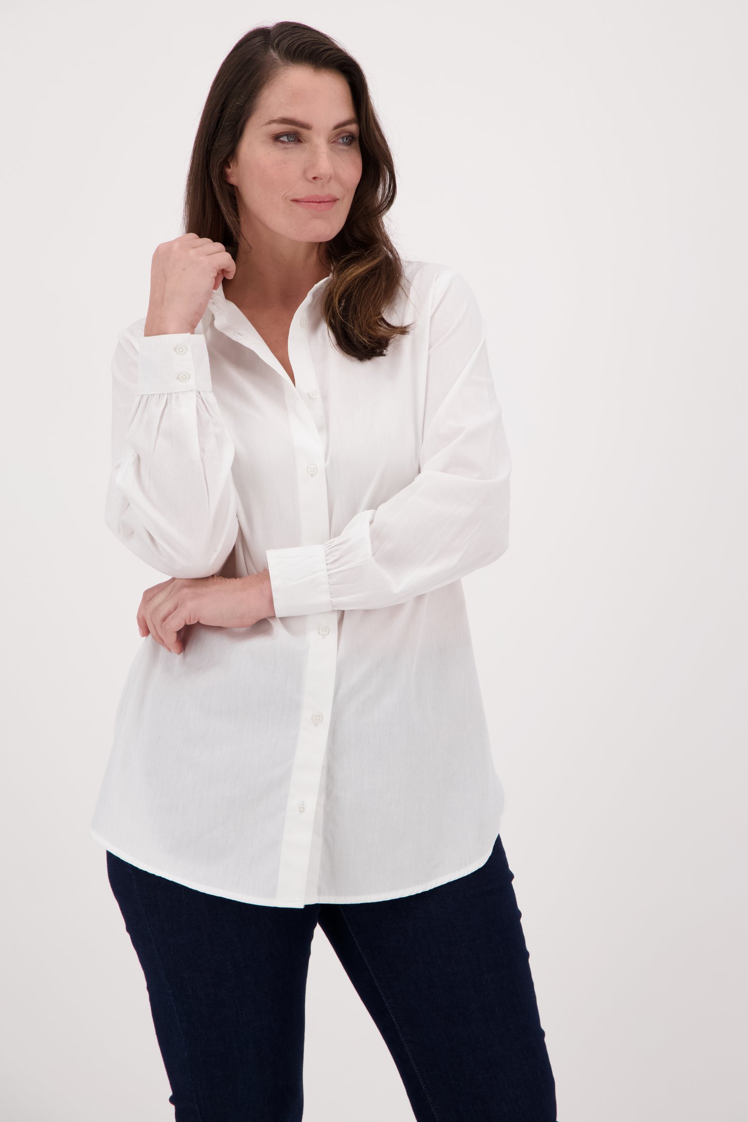 droogte kortademigheid Kneden Witte blouse met knopenlijst van Only Carmakoma | 9688983 | e5