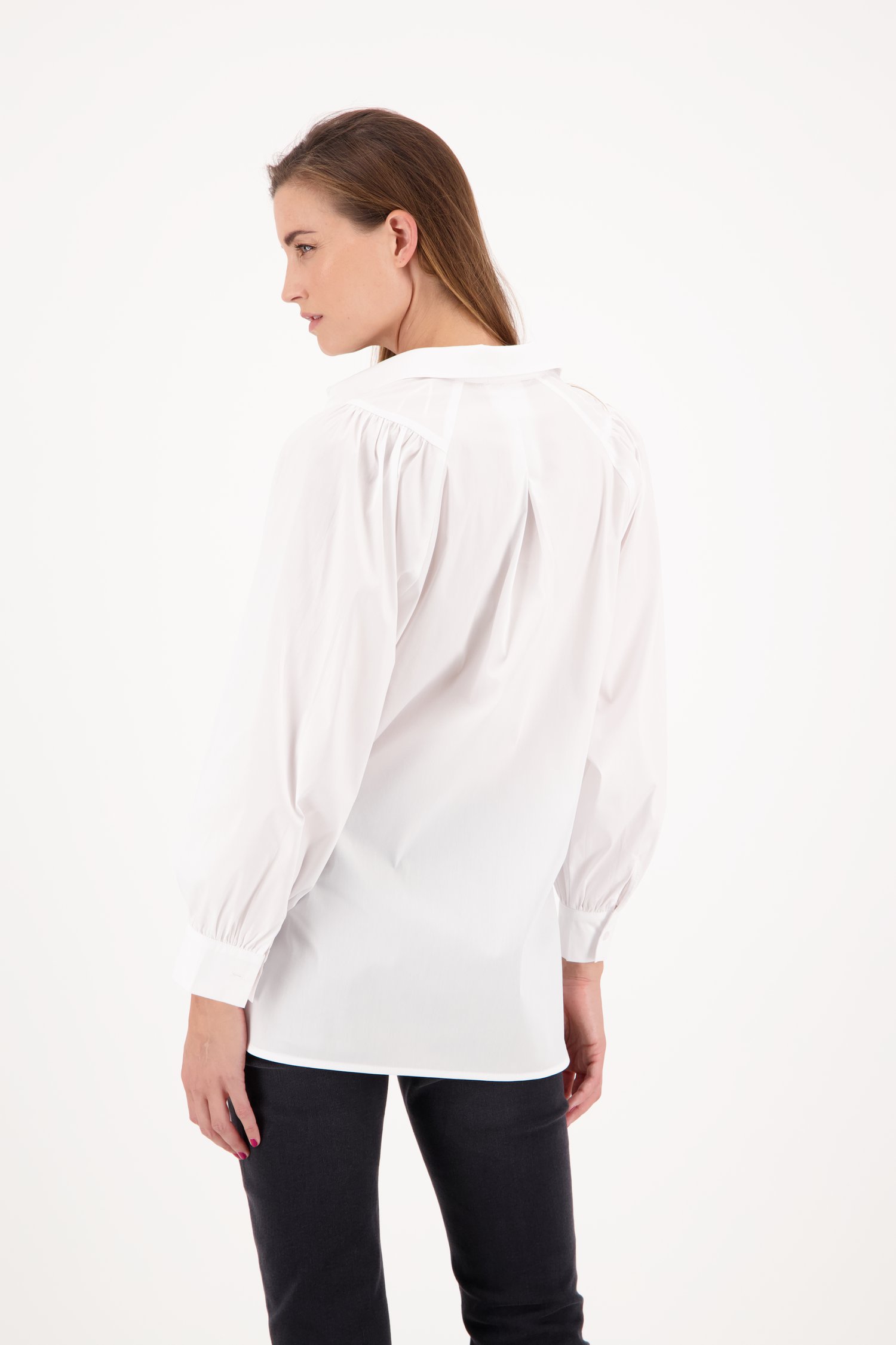 Witte blouse met pofmouwen van Louise voor Dames