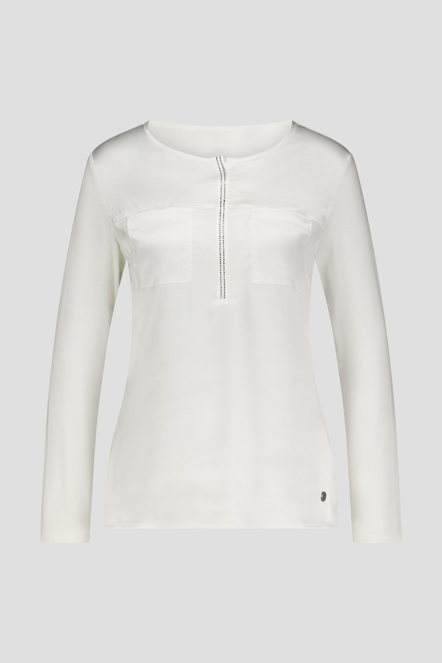 Witte blouse met strass steentjes van Barbara Lebek voor Dames