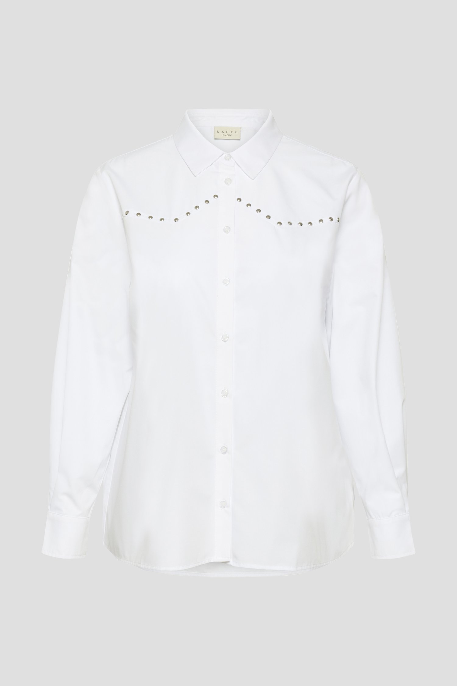 Productfoto 1 van Witte blouse met studs door Kaffe Curve voor Dames