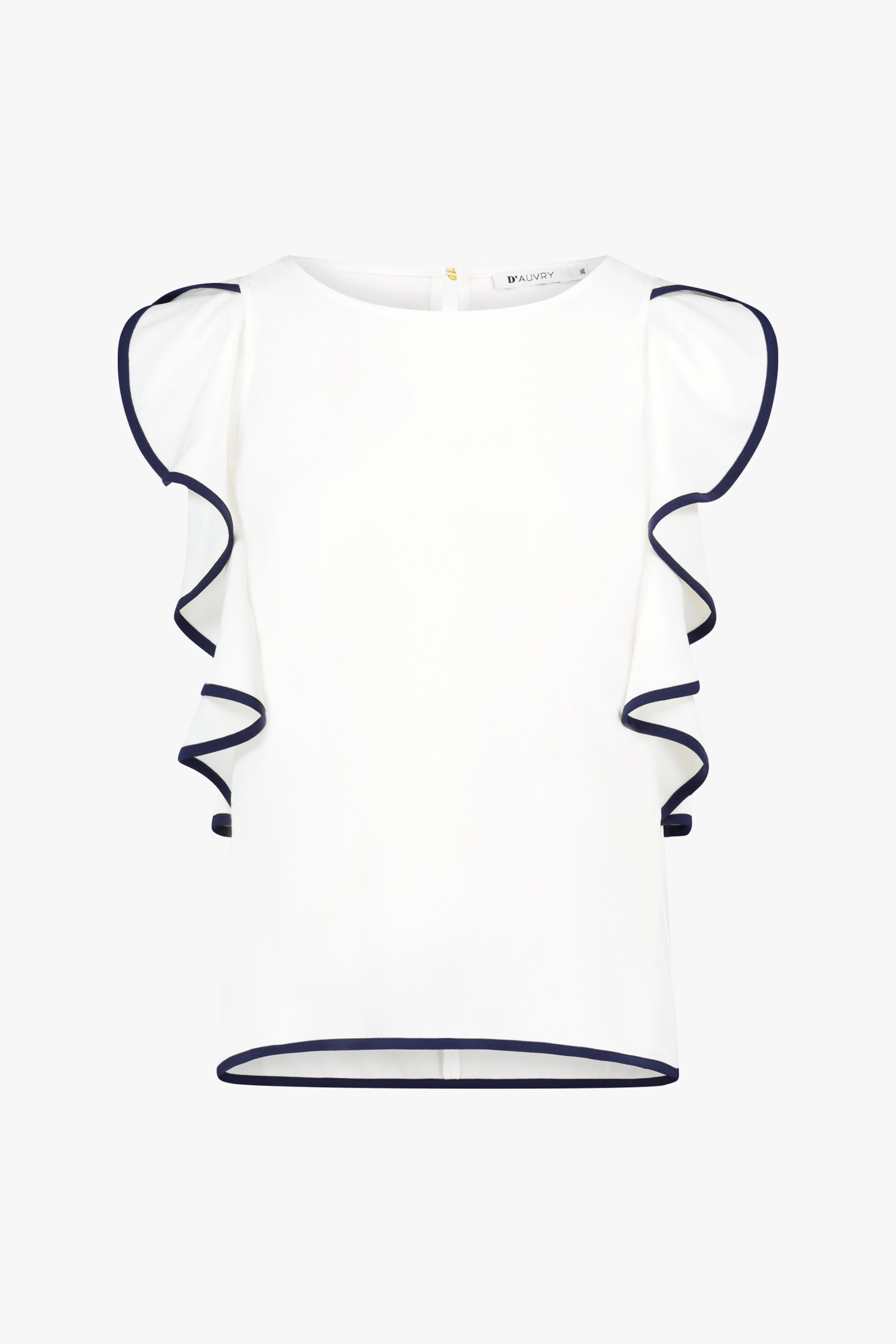 Witte blouse met volants aan de schouders van D'Auvry voor Dames