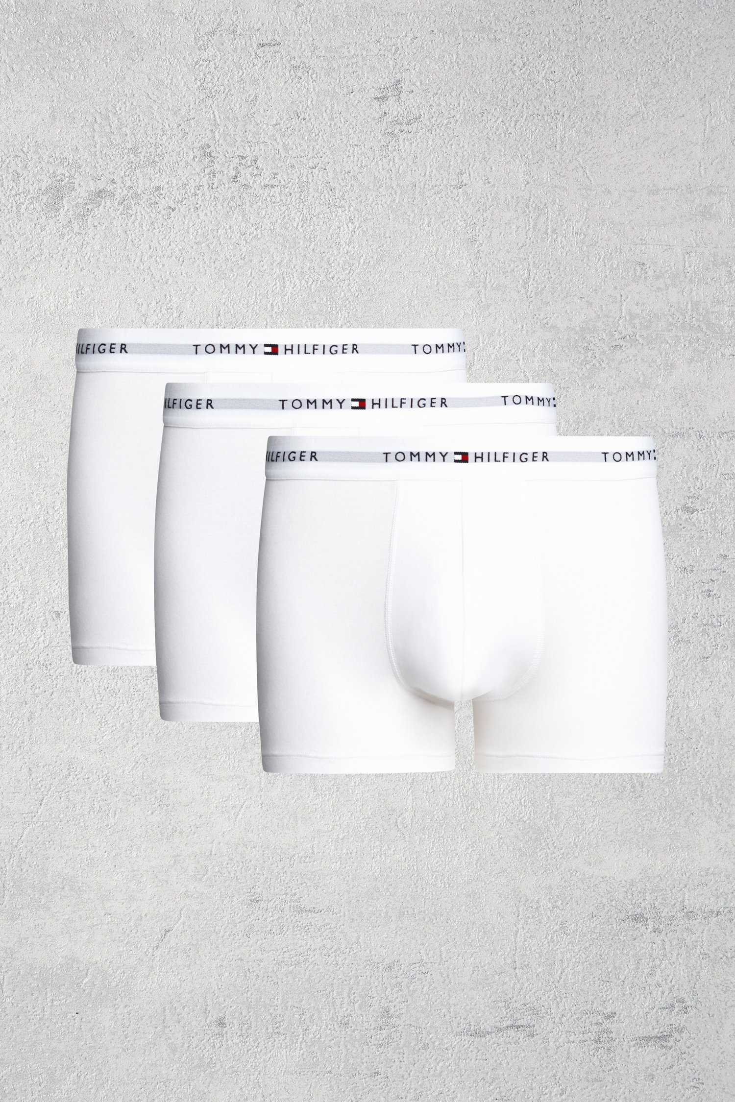 Voorkant van Witte boxershorts - Set van 3 door Tommy Hilfiger voor Heren