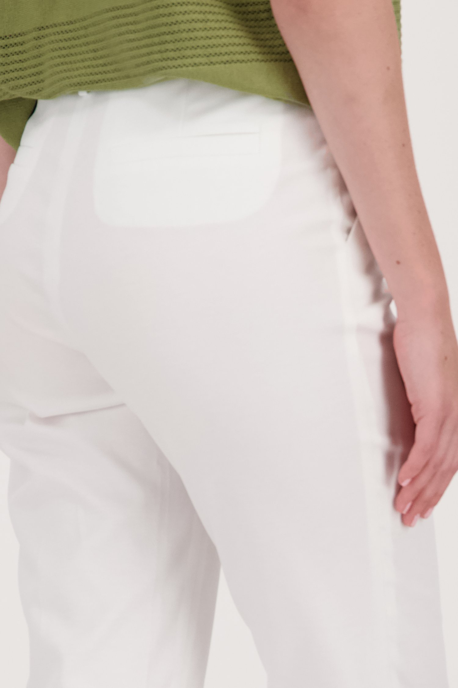 Witte geklede broek - 7/8 lengte van More & More voor Dames
