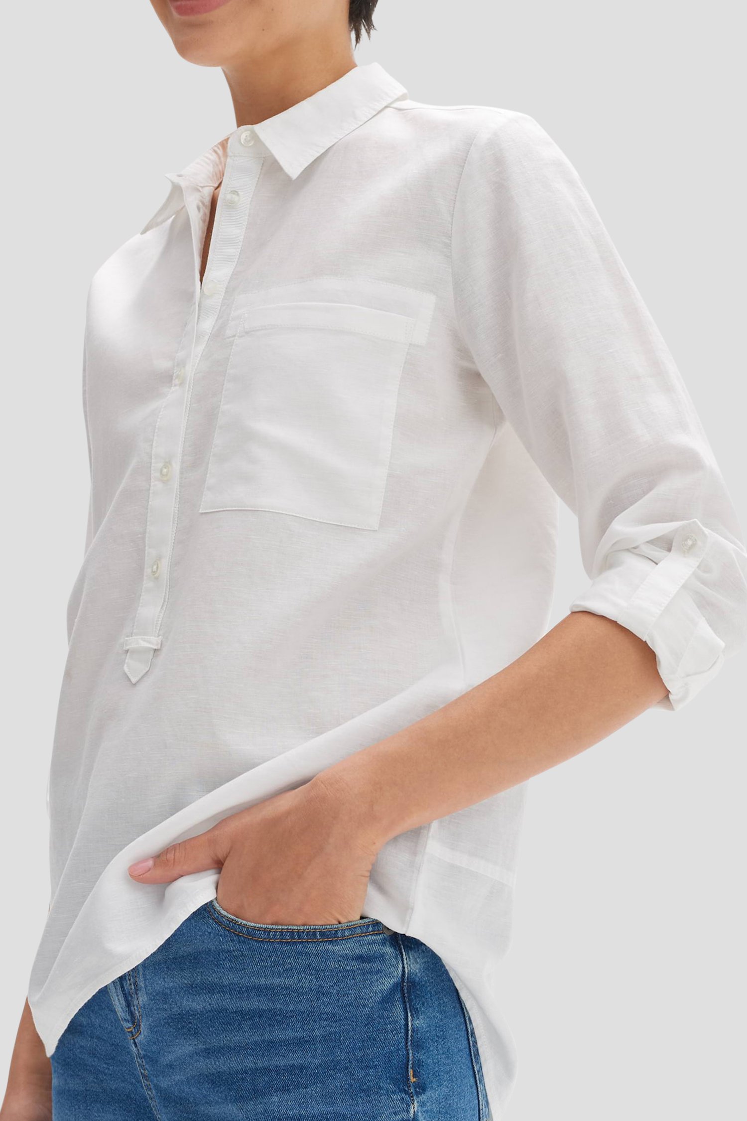 Witte linnen blouse van Opus voor Dames