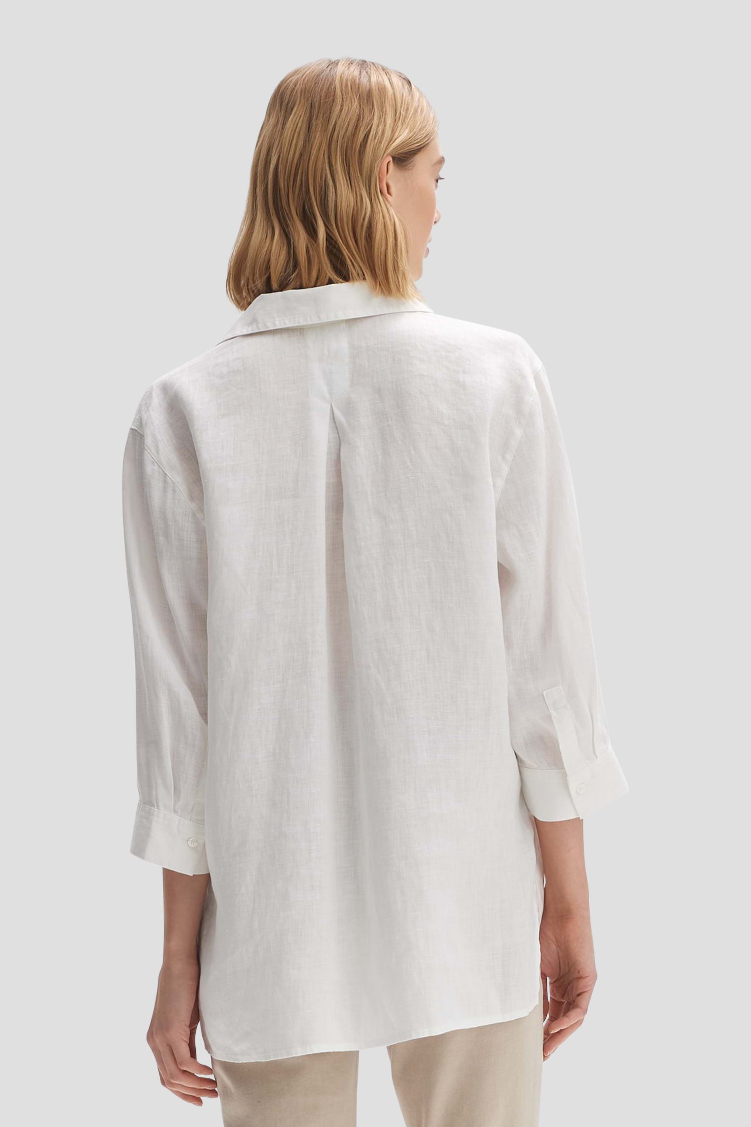 Witte linnen blouse  van Opus voor Dames