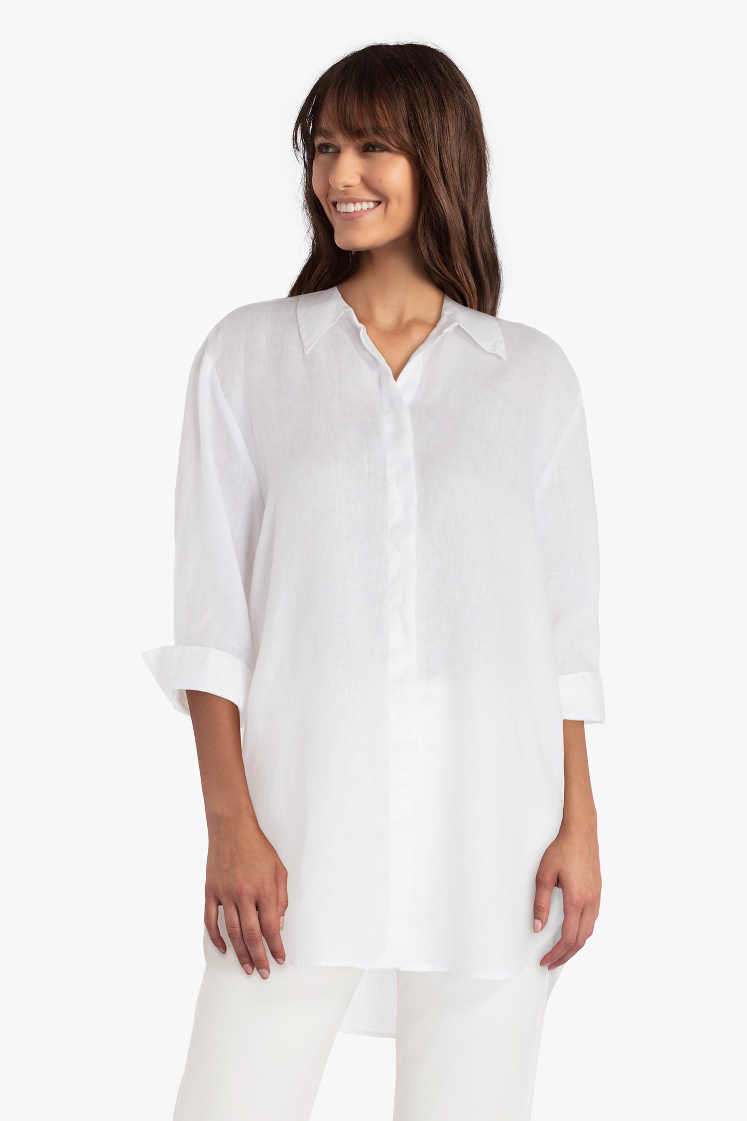 Compliment Continu Heel Witte linnen blouse van Opus | 9667159 | e5