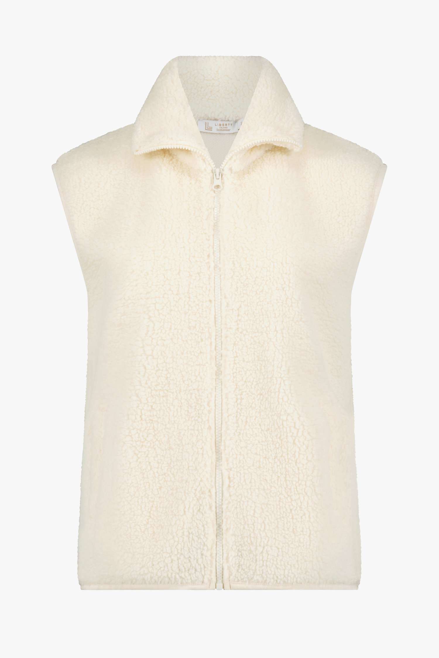 Witte mouwloze teddy gilet van Liberty Island homewear voor Dames