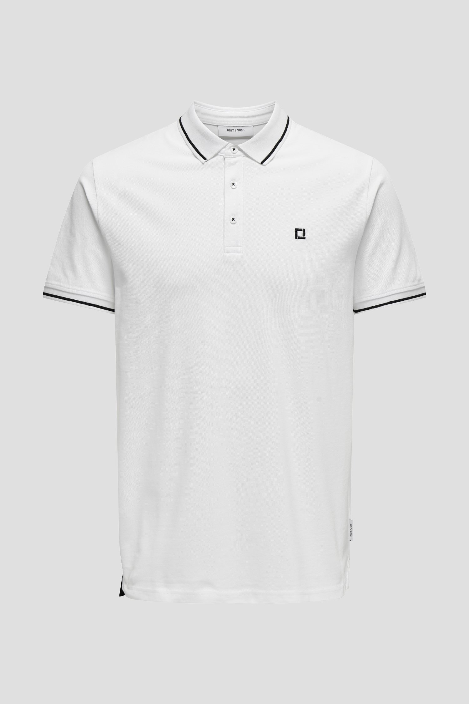 Productfoto 1 van Witte polo met zwarte details door Only & Sons voor Heren