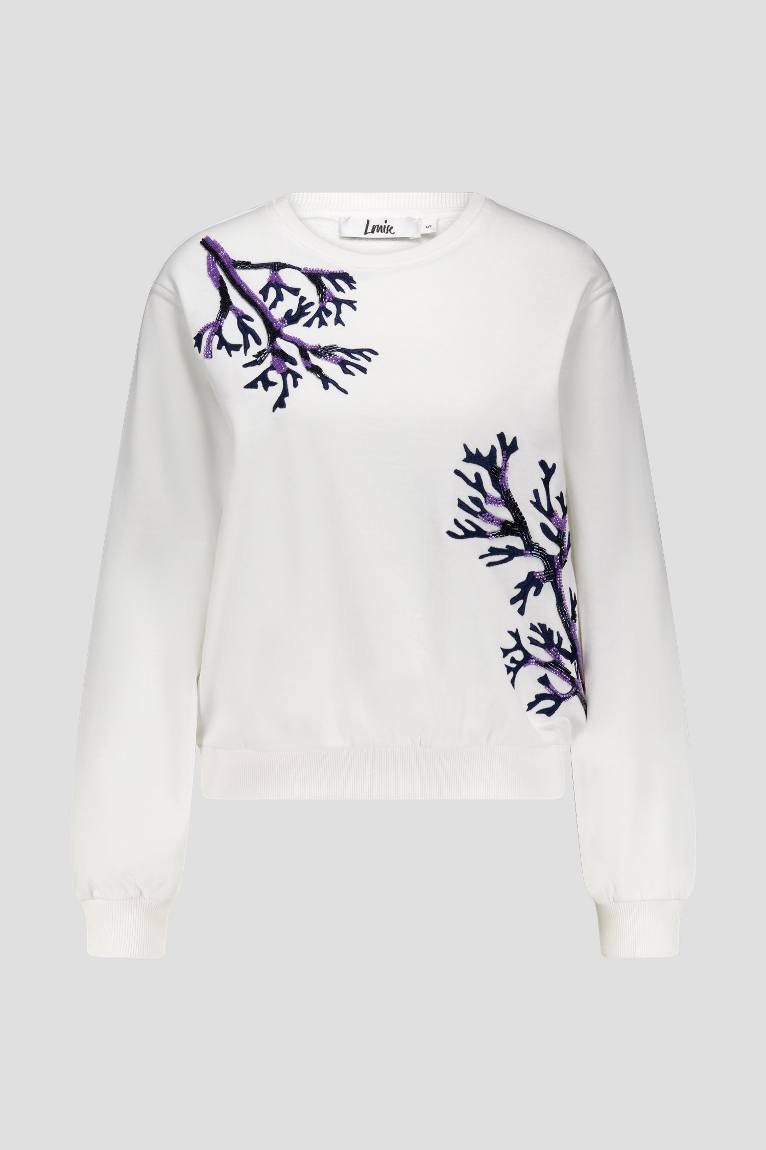 Witte sweater met borduursel van Louise voor Dames