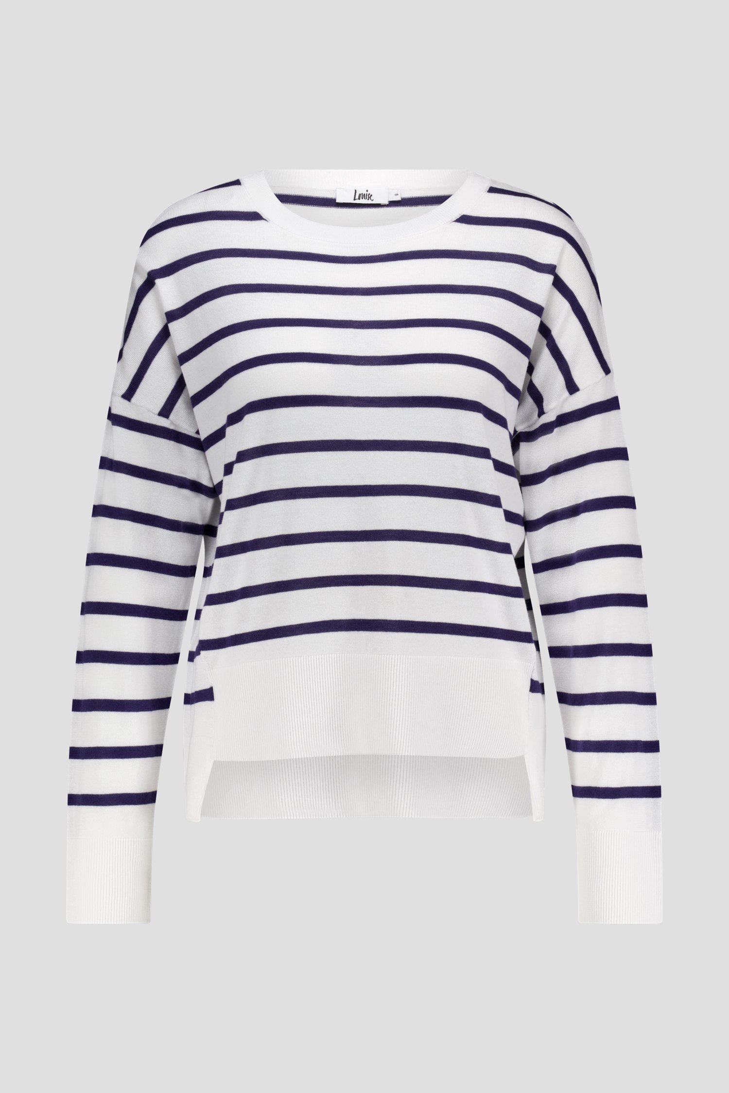 Witte trui met Bretonse streep van Louise voor Dames