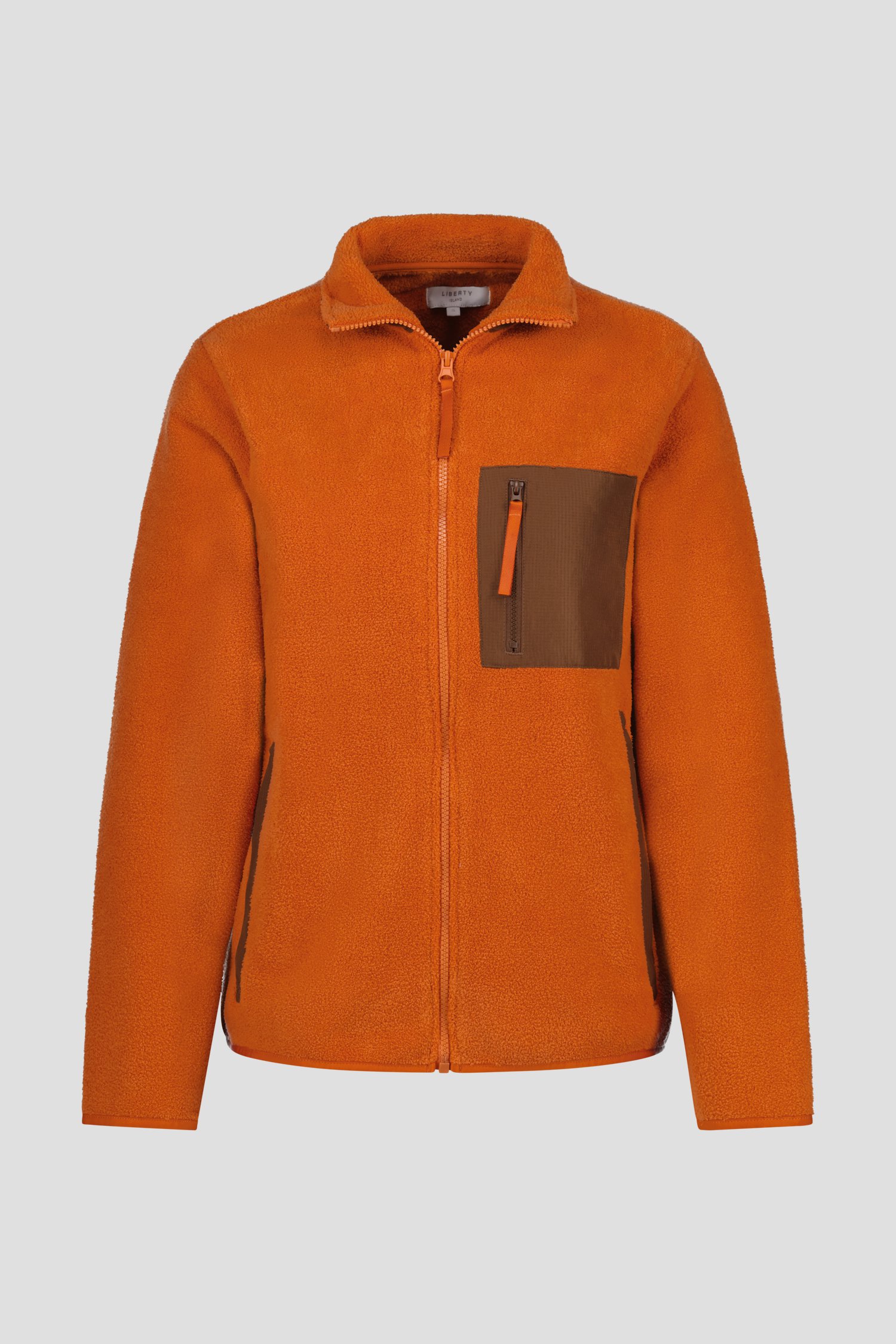 Zachte oranje fleece cardigan van Liberty Island voor Dames