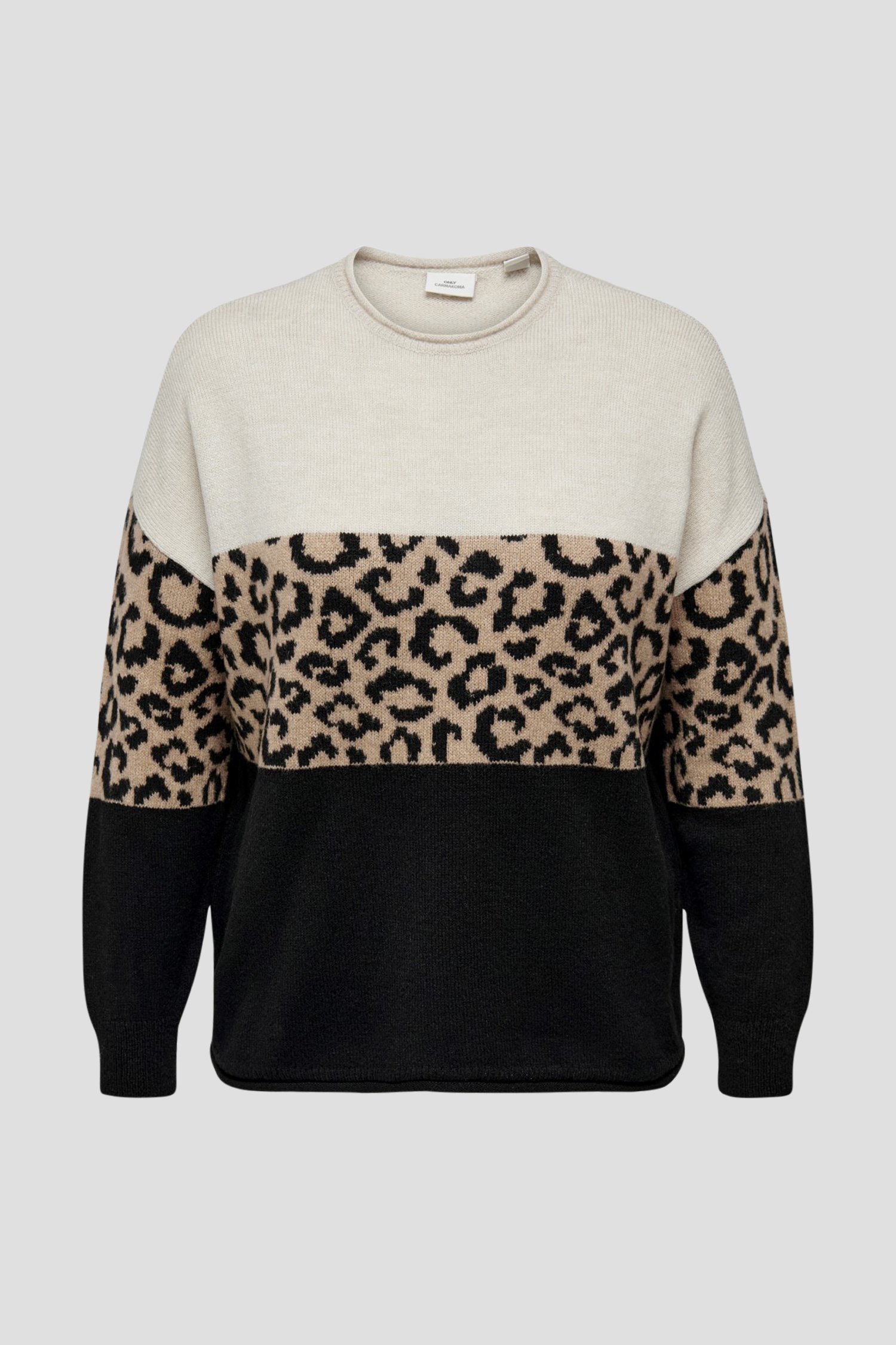 Zachte trui met animal print van Only Carmakoma voor Dames