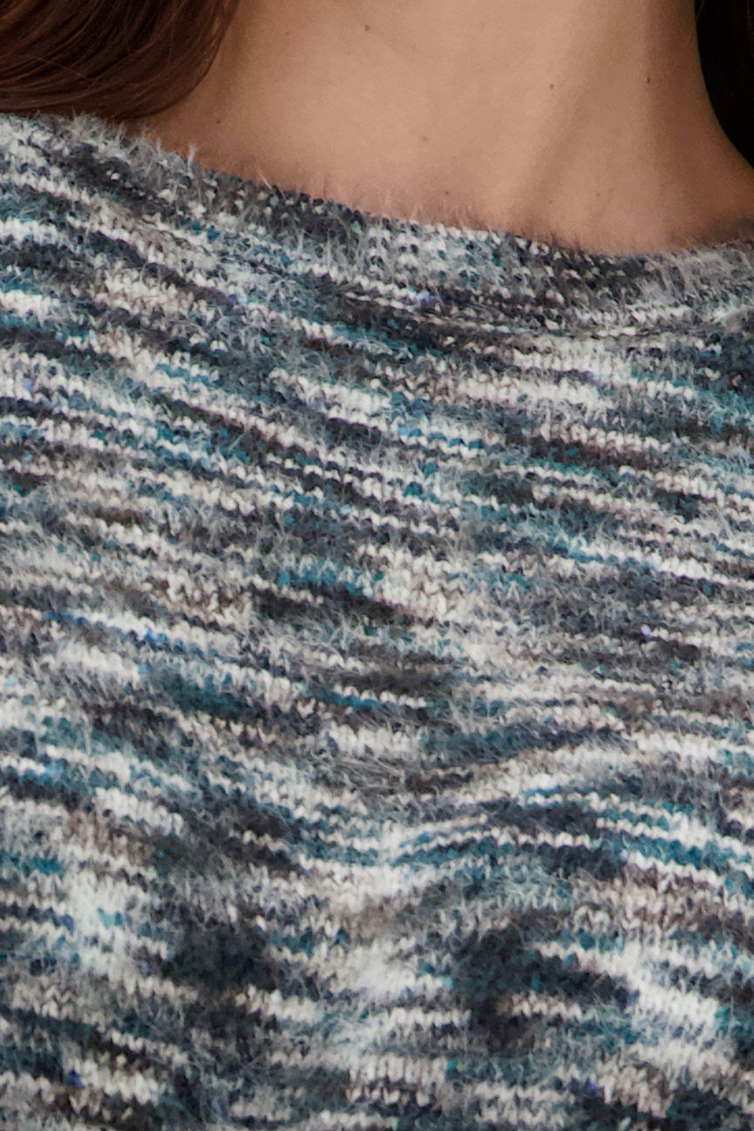 Zachte trui met blauw-grijze print van Claude Arielle voor Dames