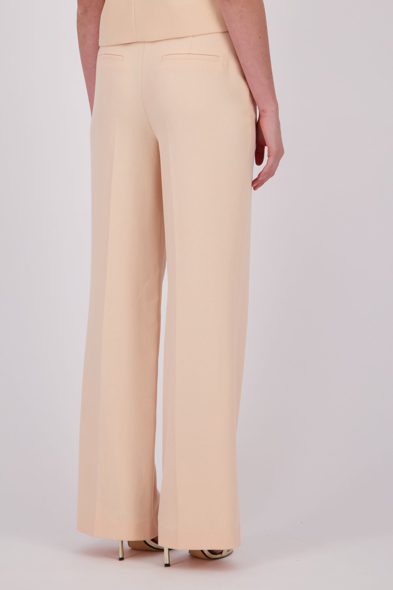 Zalmroze wijde broek van D'Auvry voor Dames