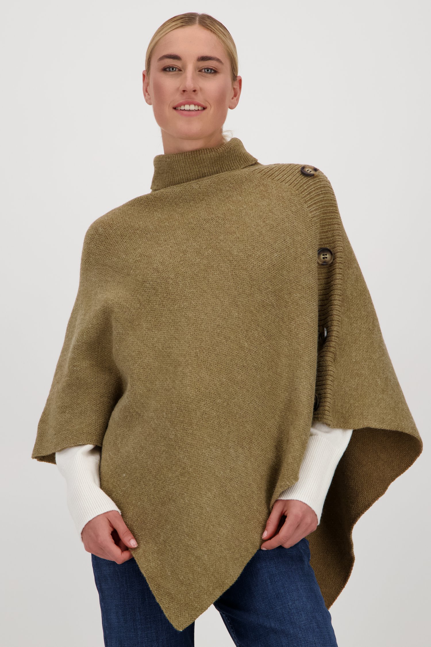 Zandkleurige poncho van Liberty Island voor Dames
