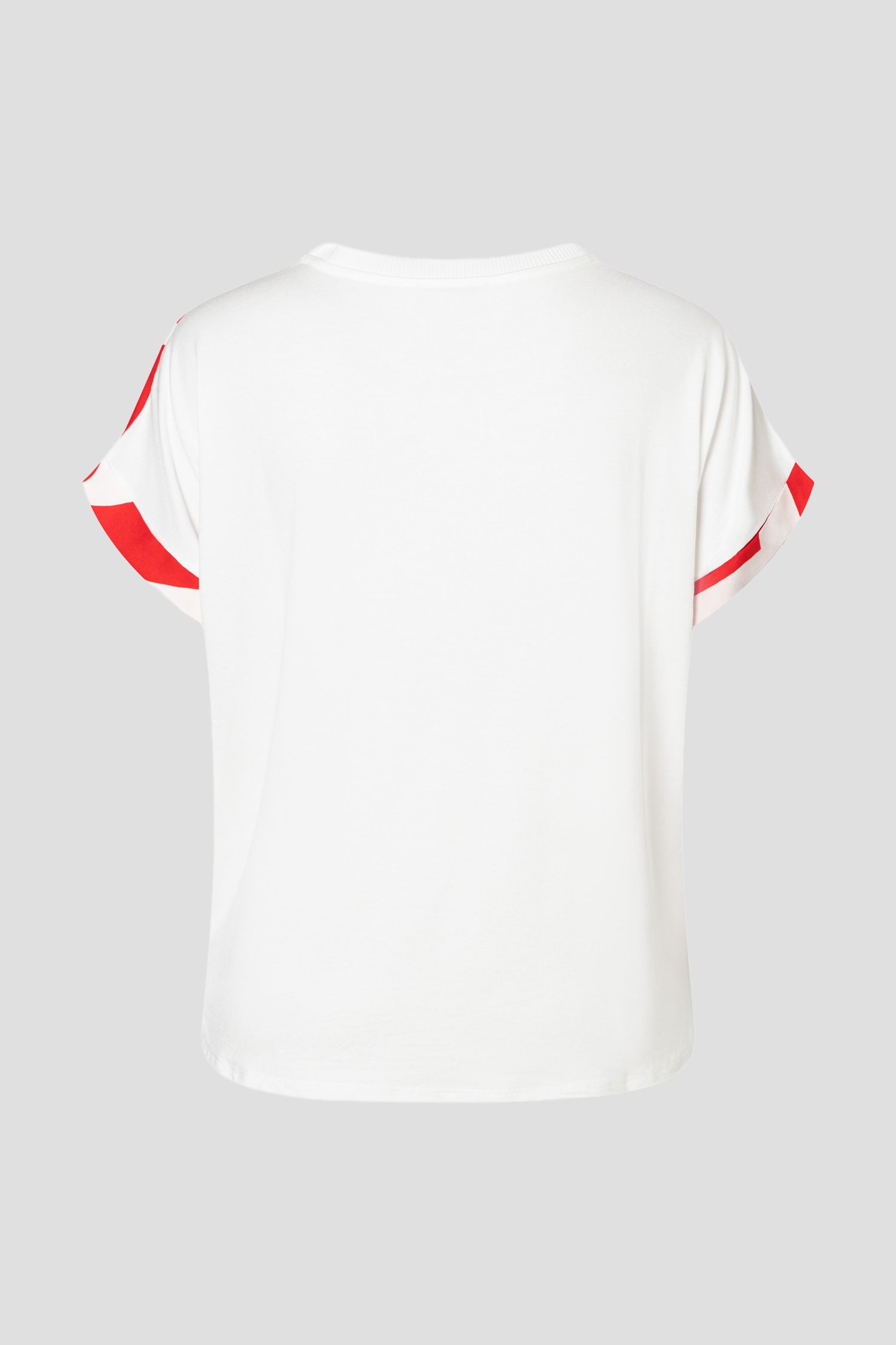 Productfoto 2 van Zomerse blouse met rood-wit bladerenmotief door More & More voor Dames