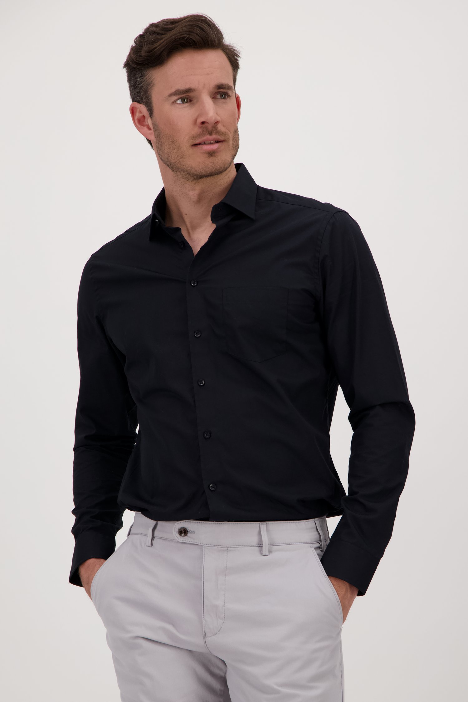 Zwart hemd - regular fit van Dansaert Black voor Heren