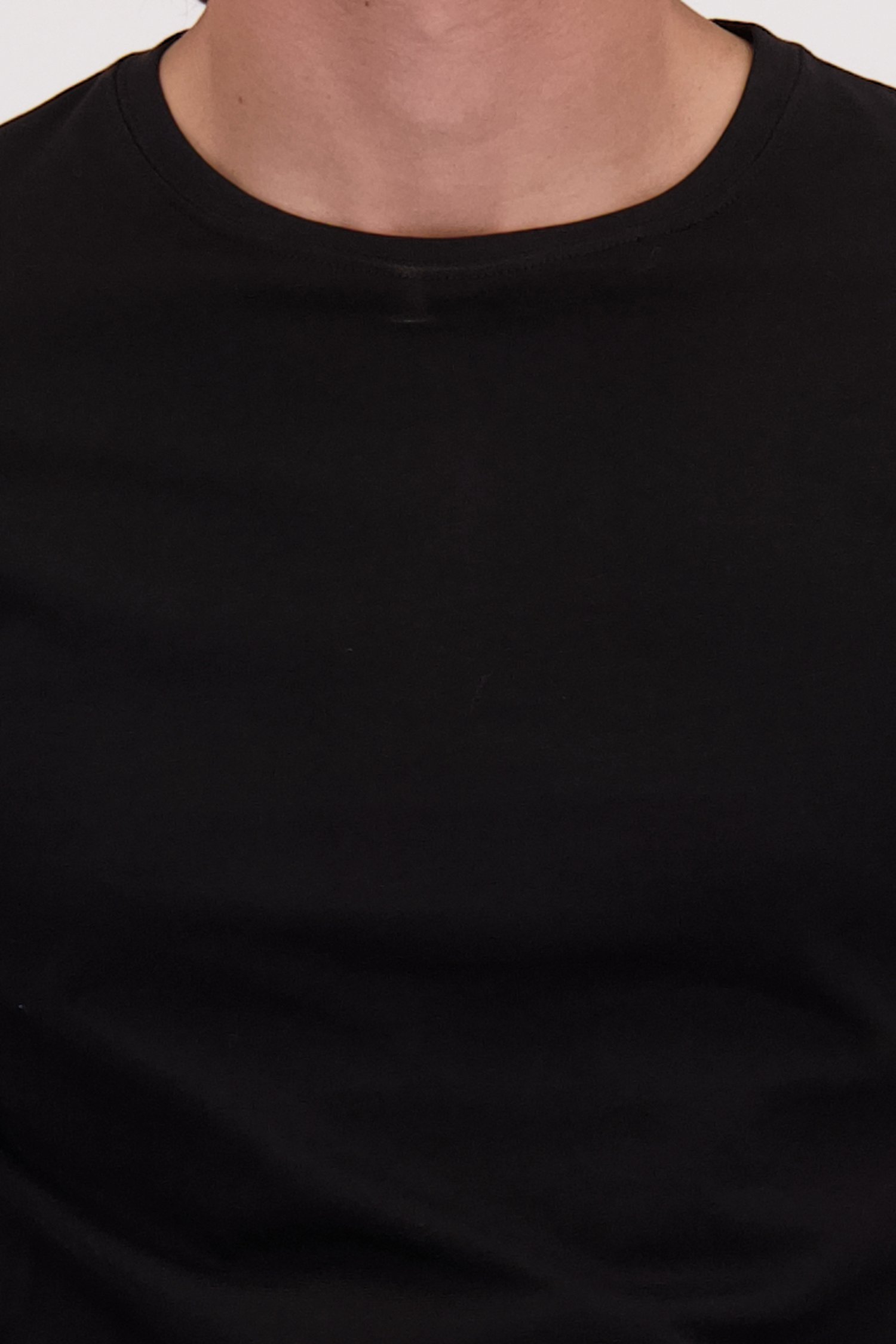 Detail van Zwart T-shirt met lange mouwen door Liberty Island voor Heren