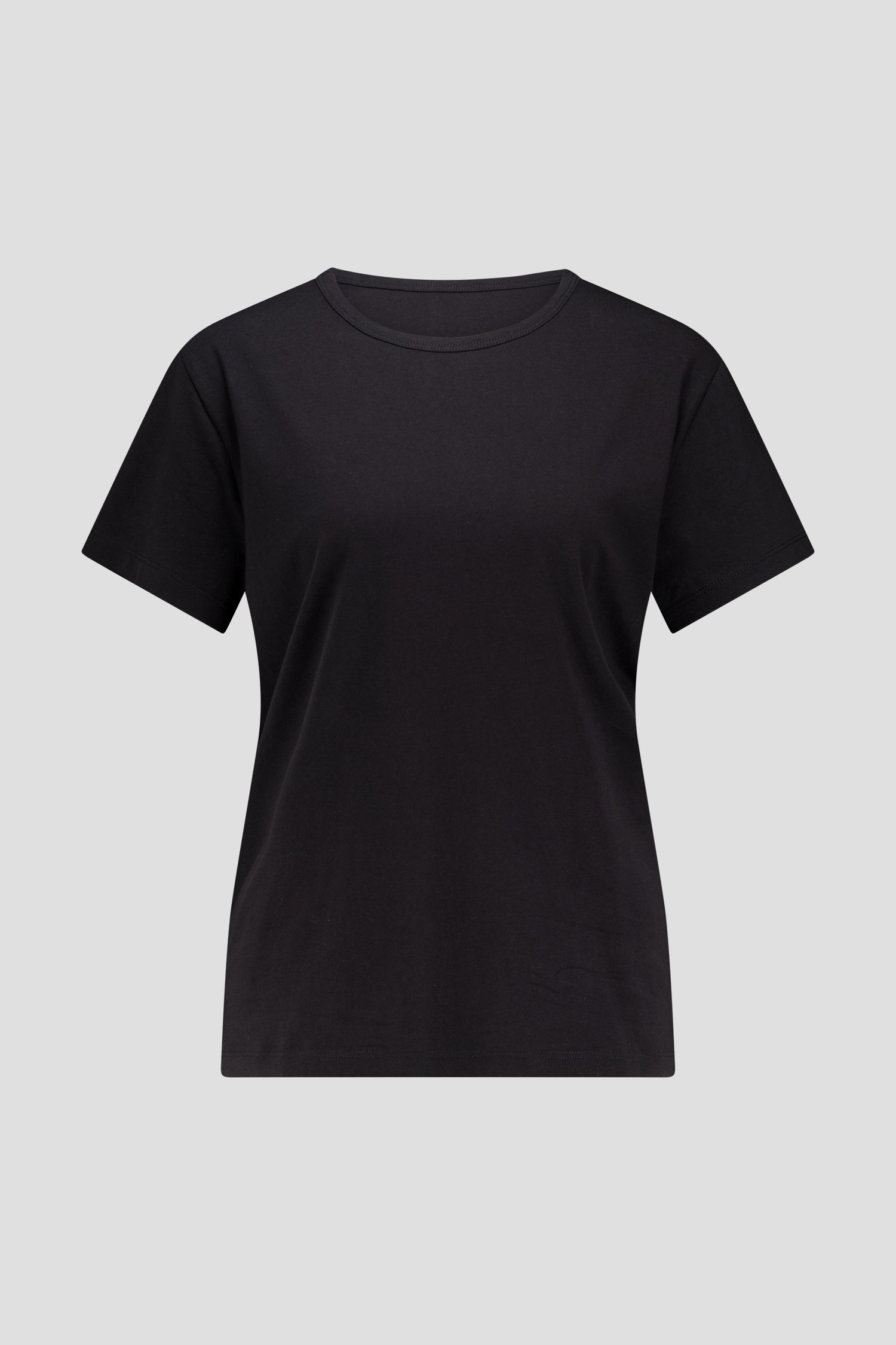 Zwart T-shirt met ronde hals van Liberty Island voor Dames