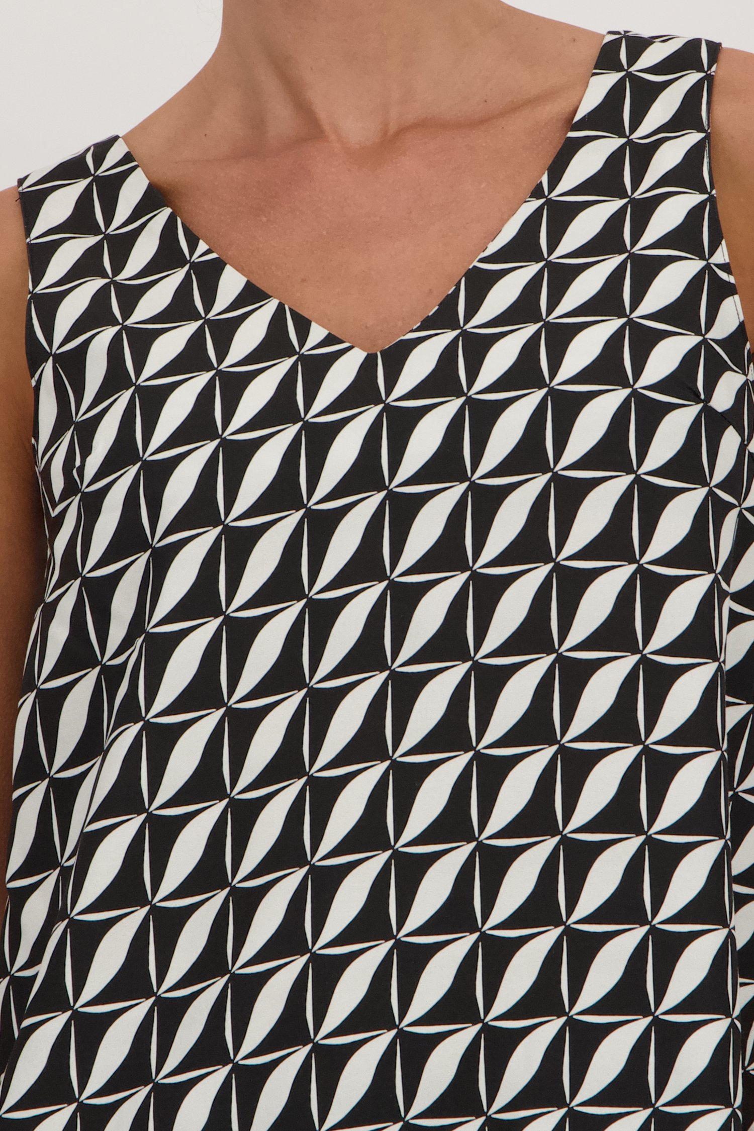 Zwart topje met grafische print van More & More voor Dames