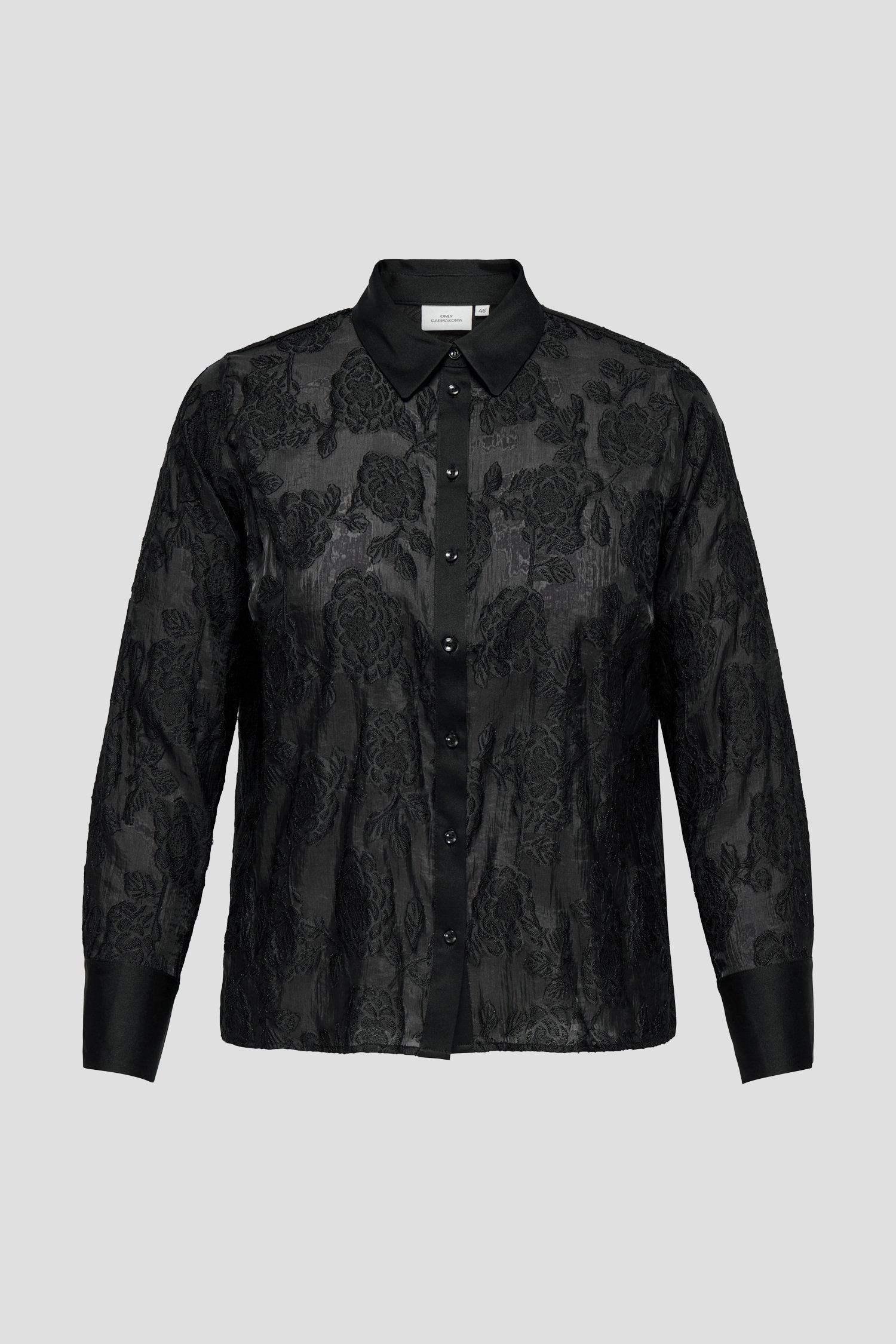 Productfoto 1 van Zwarte blouse met broderie door ONLY Carmakoma voor Dames