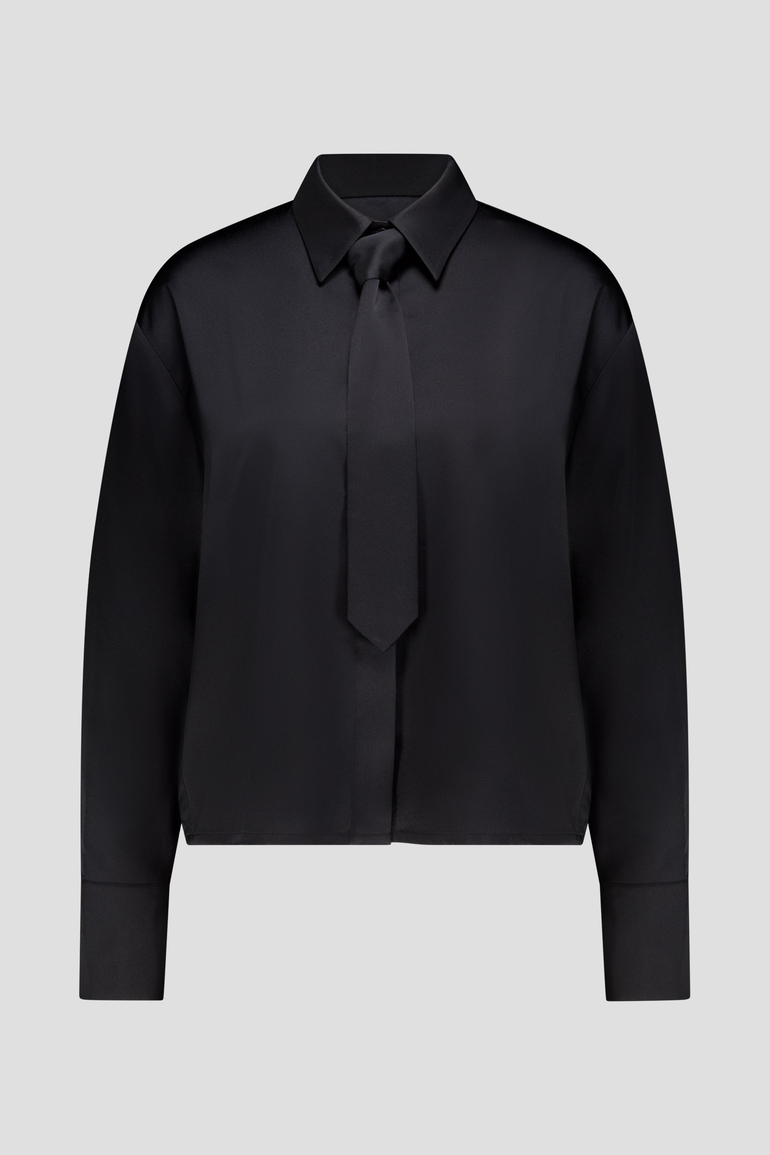 Productfoto 1 van Zwarte blouse met das door Louise voor Dames