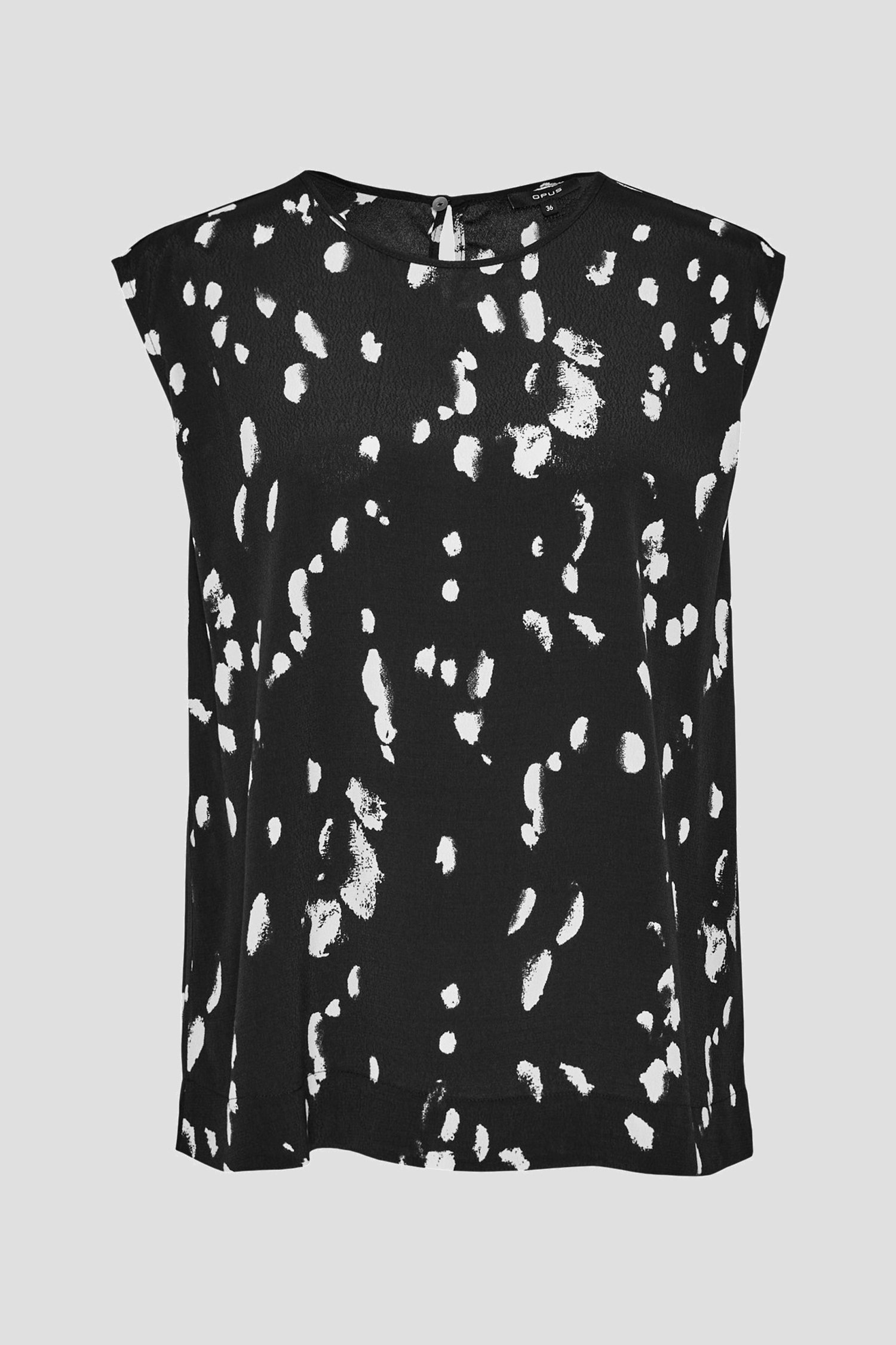 Zwarte blouse met ecru print van Opus voor Dames