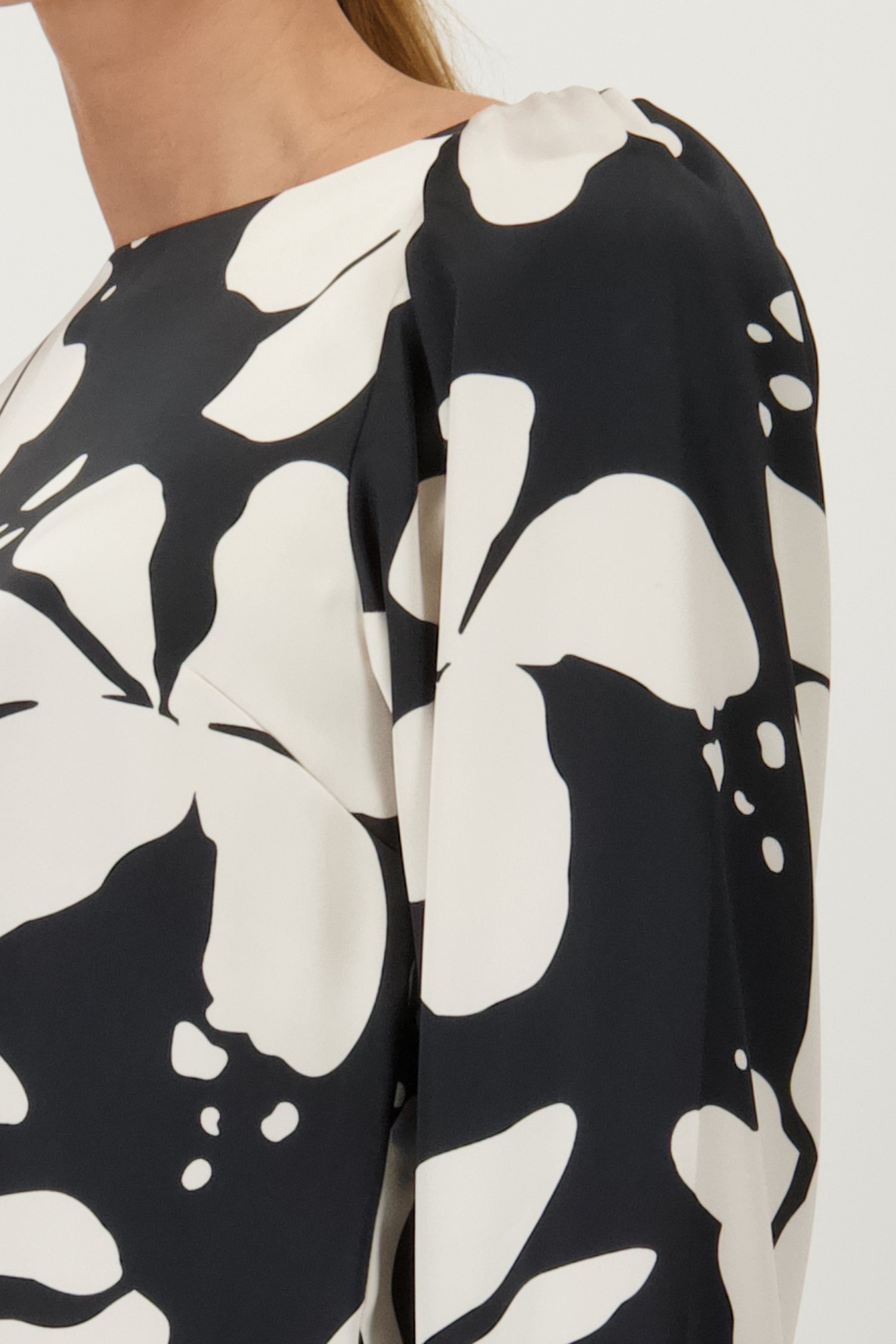 Zwarte blouse met zijdelook van D'Auvry voor Dames