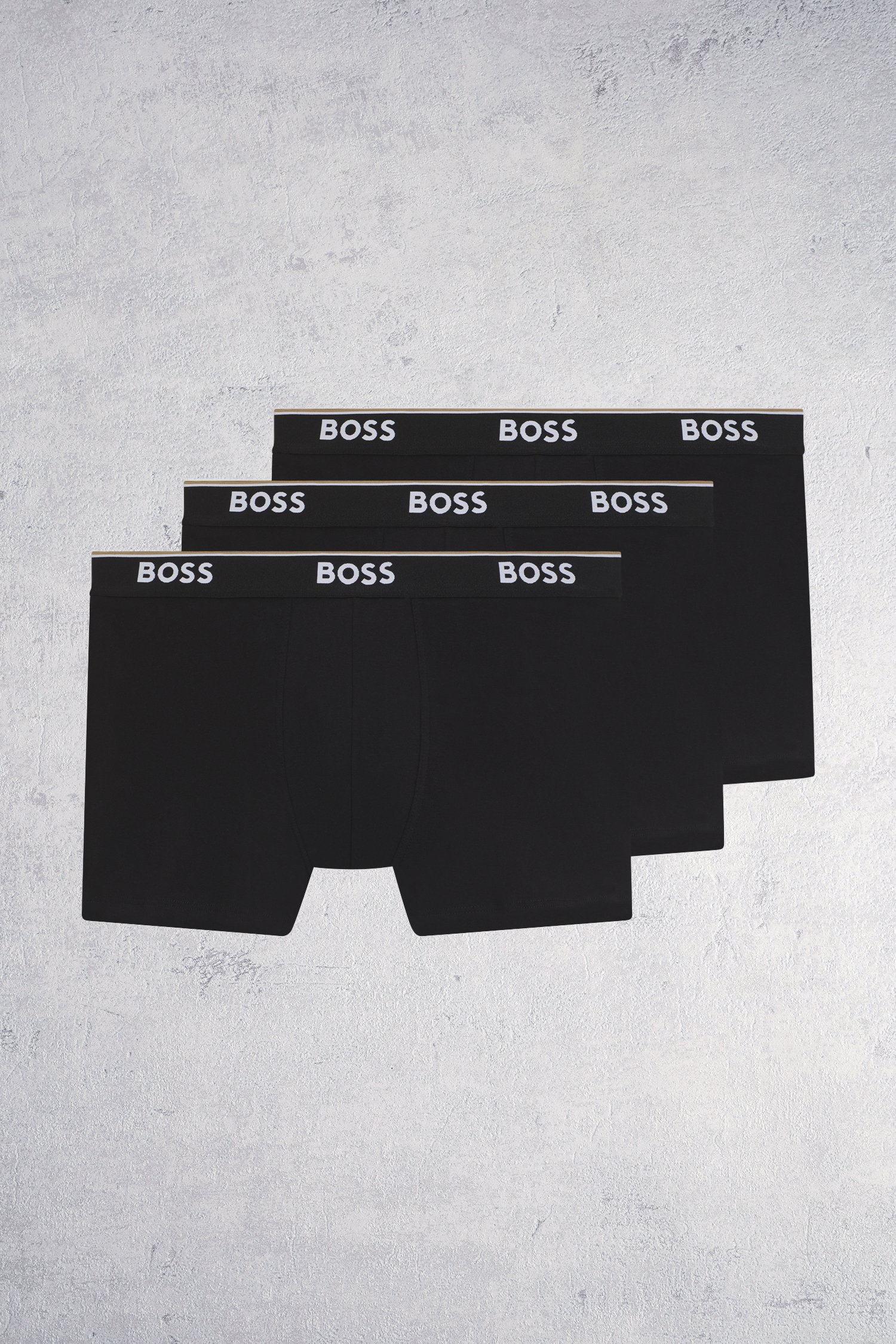 Voorkant van Zwarte boxershorts - Set van 3 door Hugo Boss voor Heren