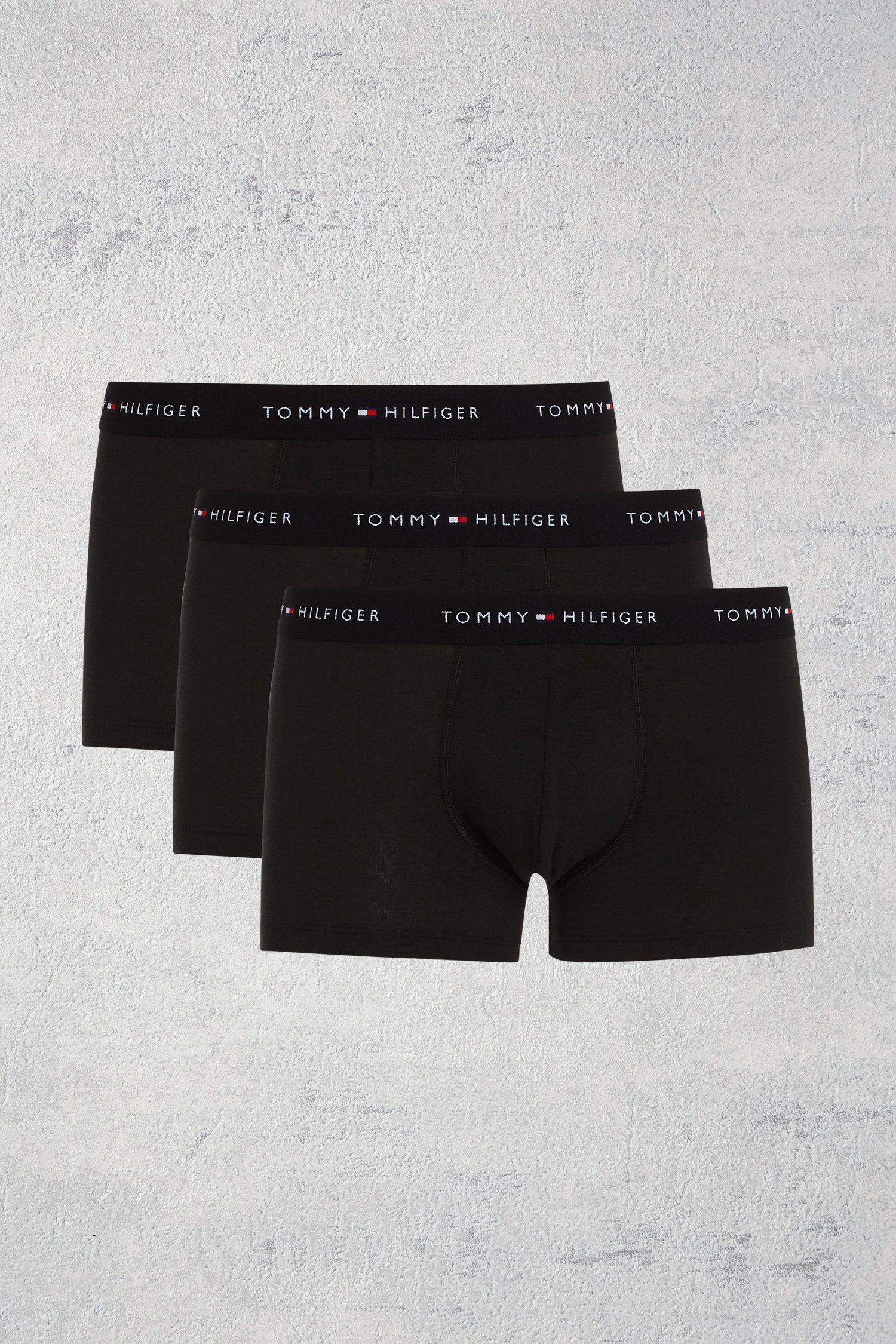 Voorkant van Zwarte boxershorts - Set van 3 door Tommy Hilfiger voor Heren