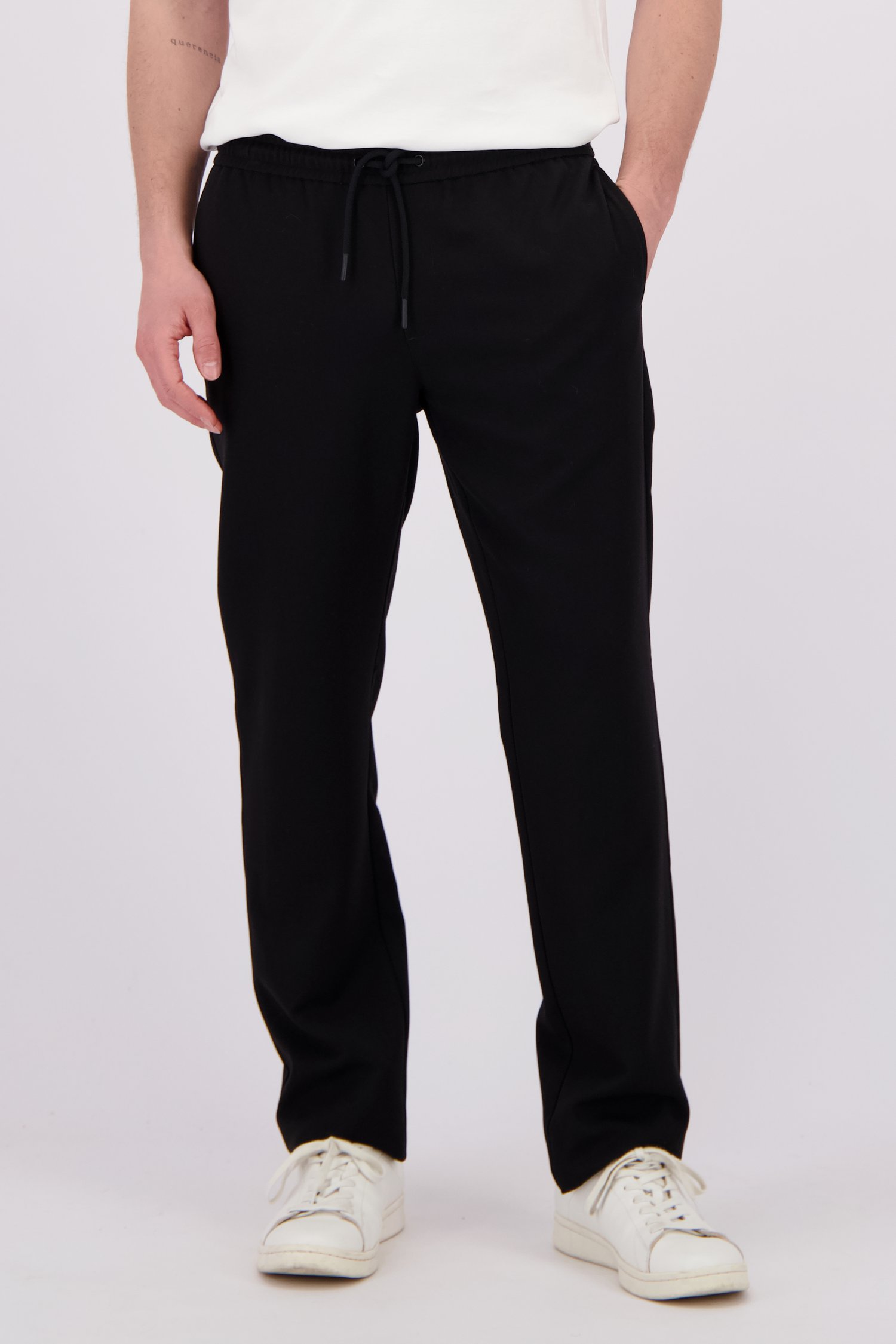 Detail van Zwarte chino met elastische tailleband door Liberty Island voor Heren