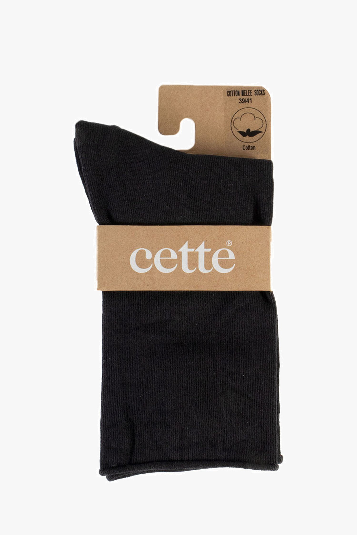 Zwarte effen sokken van Cette voor Dames