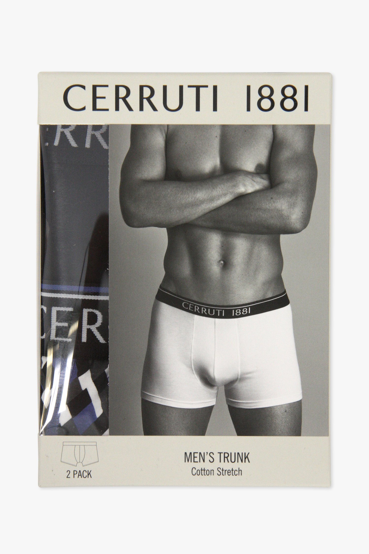 Zwarte en geprinte boxershort - 2 stuks  van Cerruti 1881 voor Heren