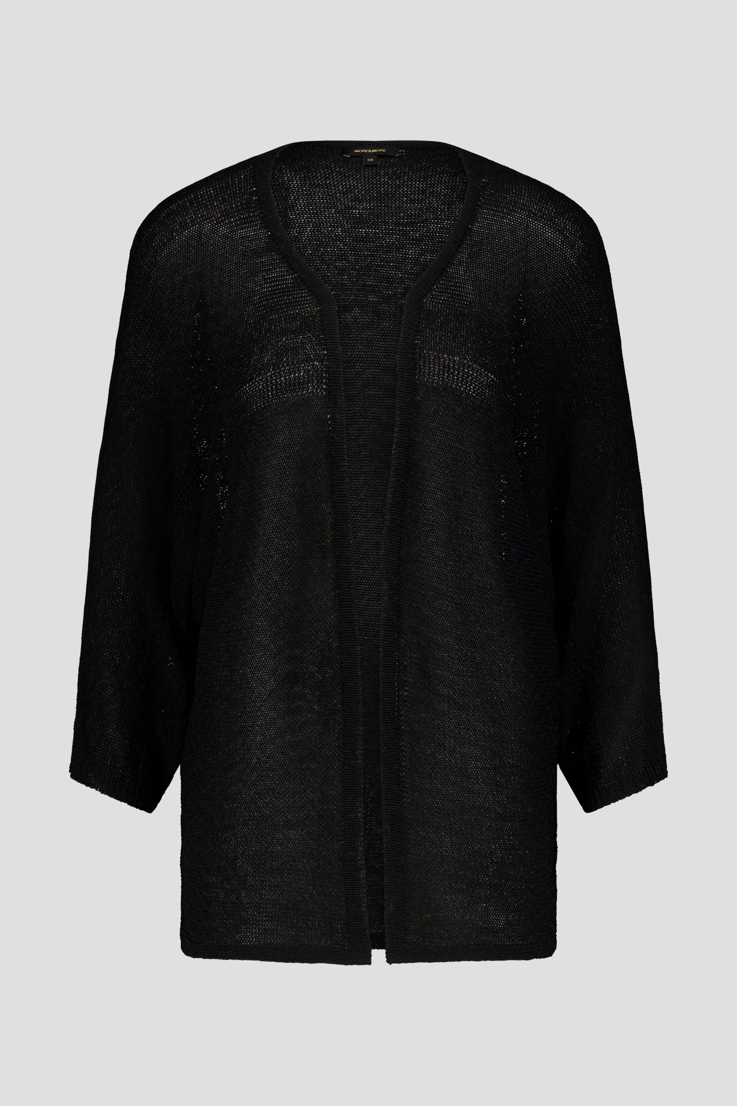 Productfoto 1 van Zwarte gebreide cardigan  door More & More voor Dames