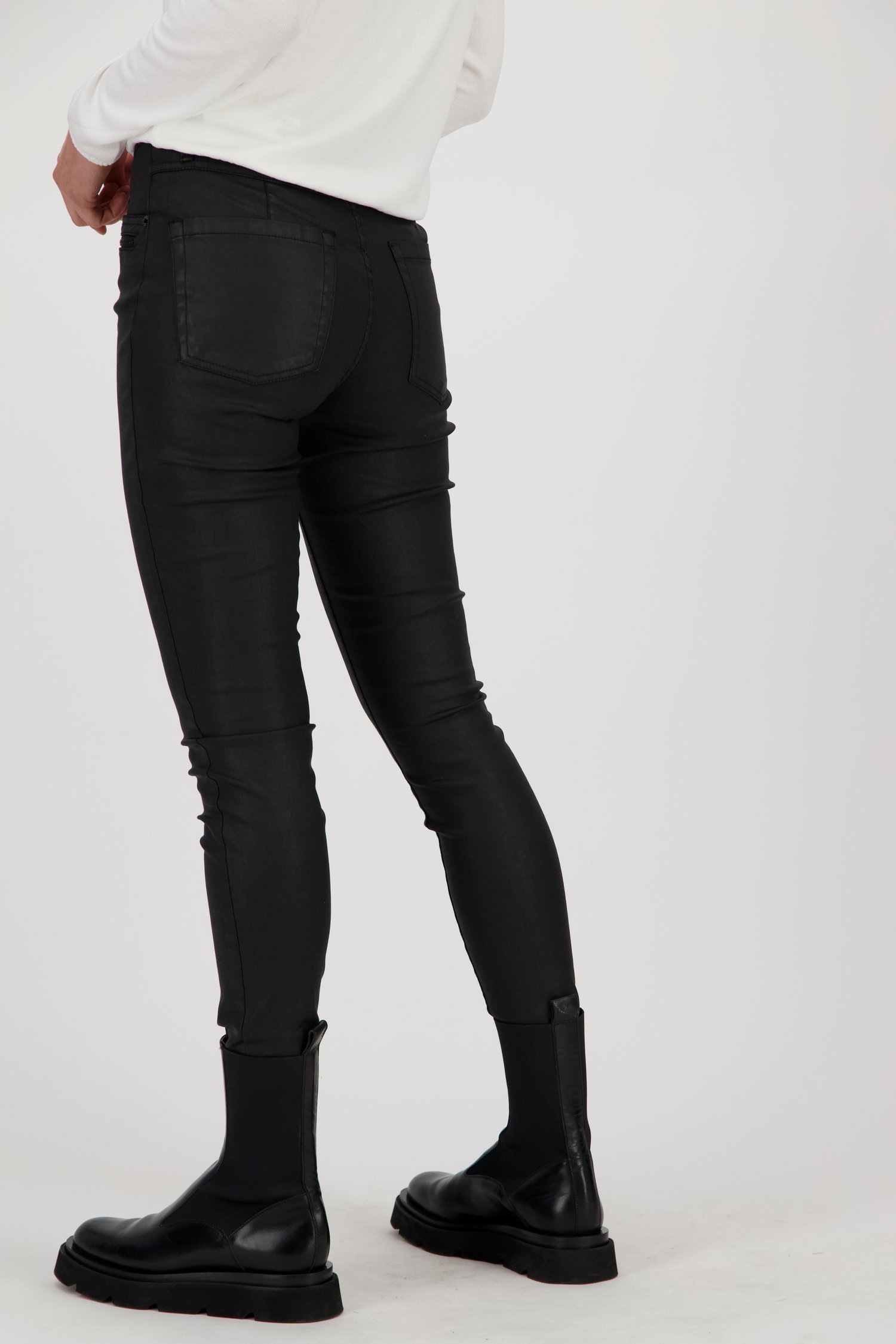 Zwarte gecoate jeans - Slim fit van Opus voor Dames