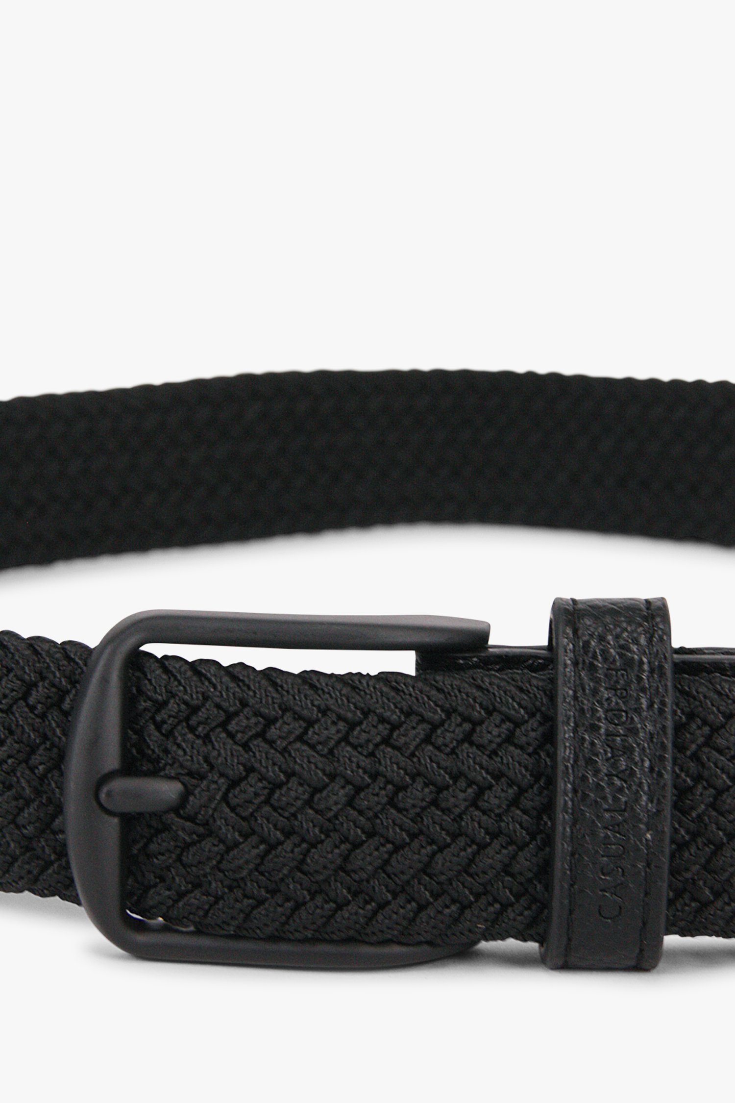 Zwarte gevlochten riem - elastisch van Casual Friday voor Heren