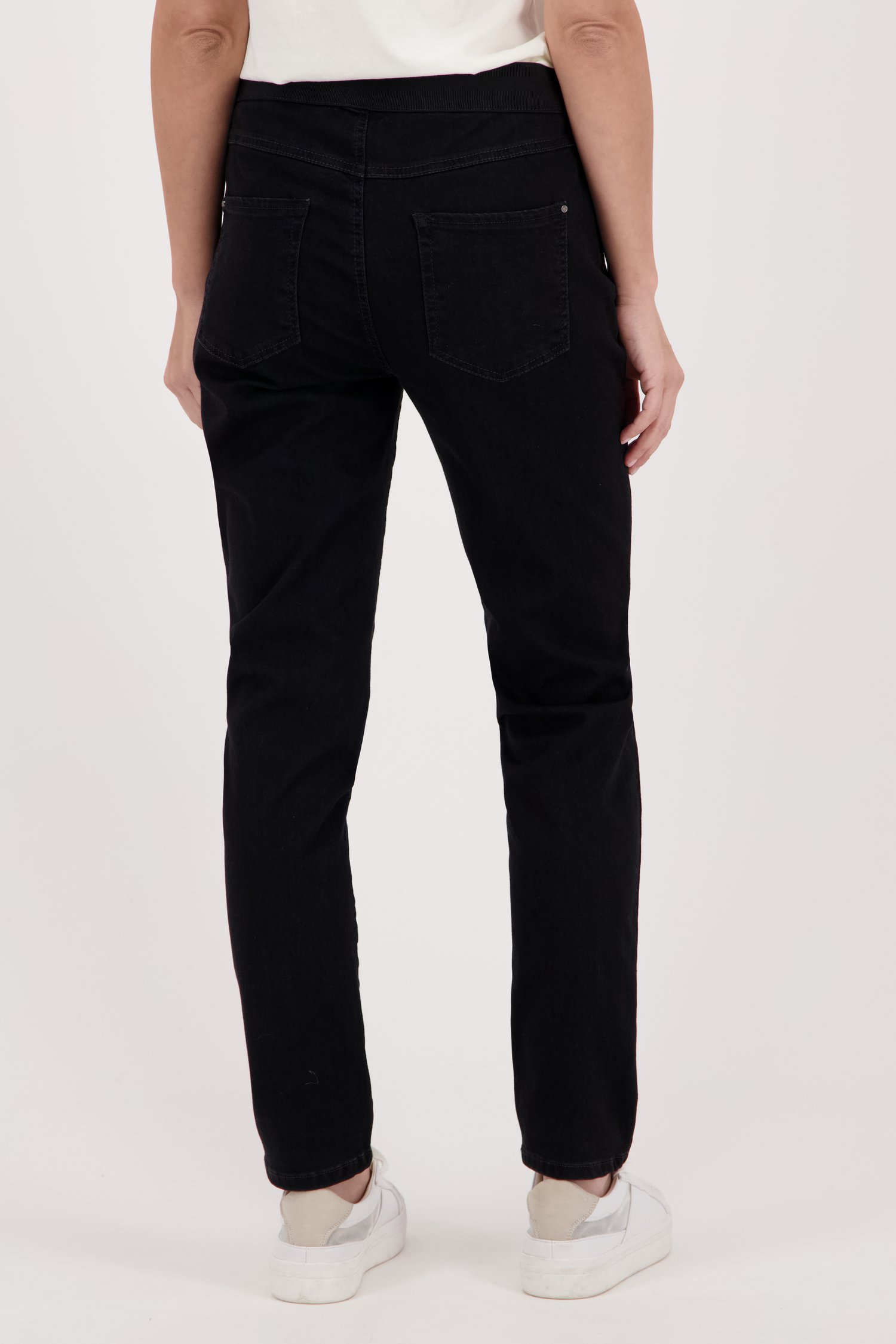 Zwarte jeans met elastische taille - slim fit van Anna Montana voor Dames