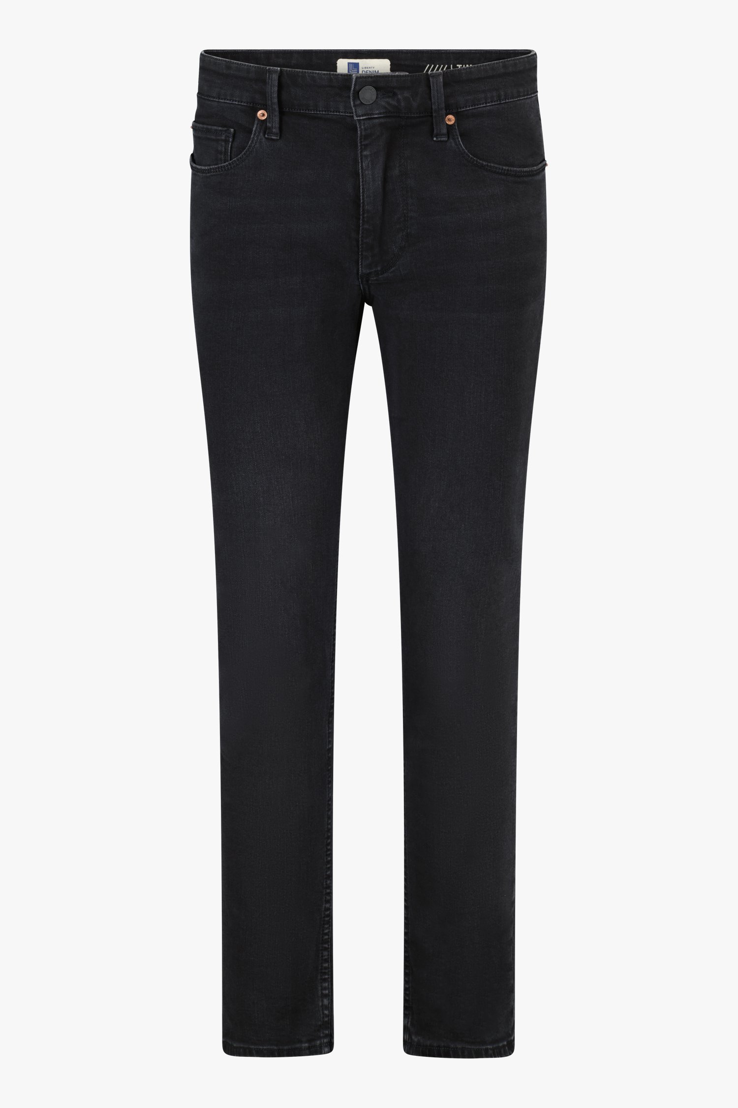 Zwarte jeans - Tim - slim fit- L34 van Liberty Island Denim voor Heren