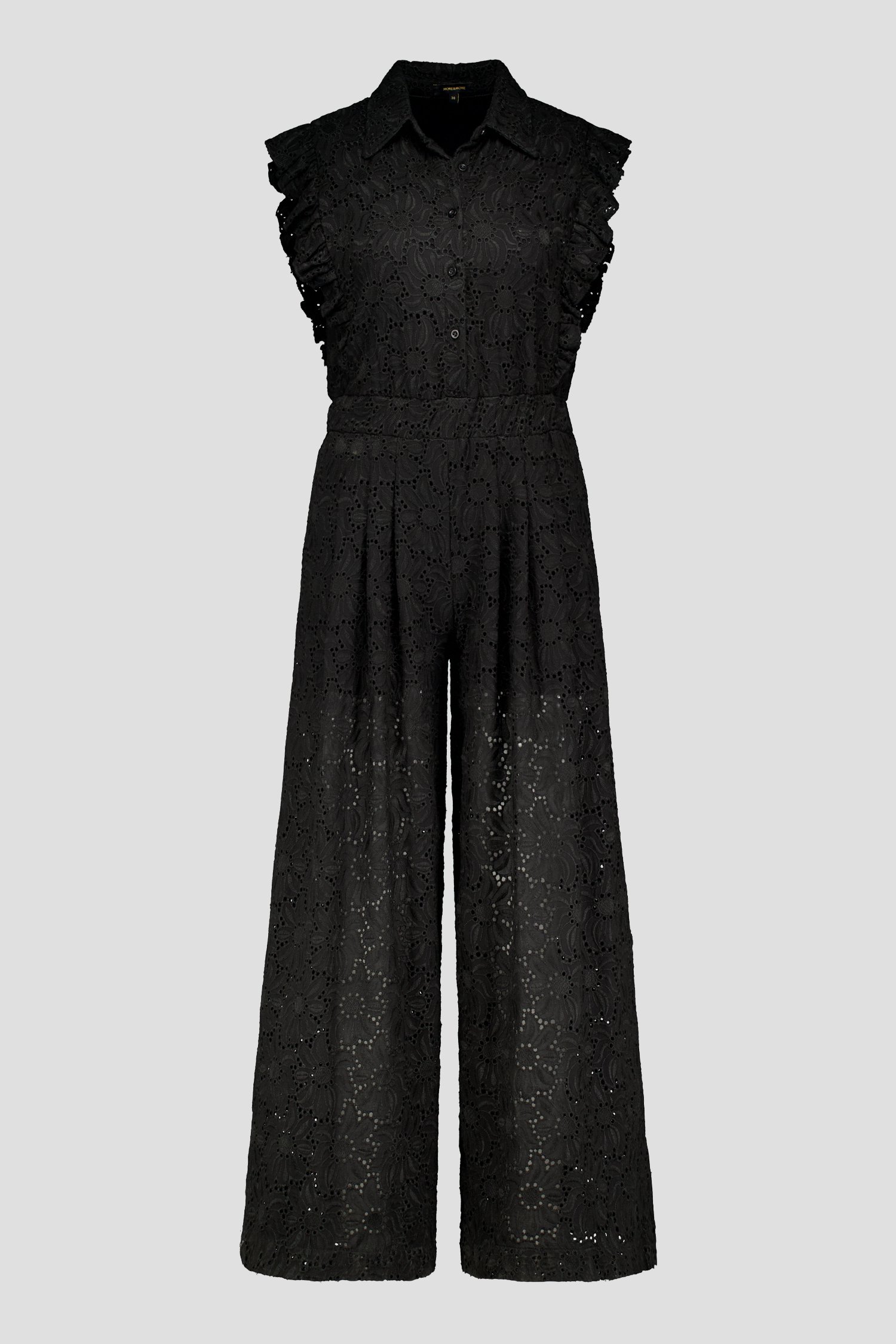Zwarte jumpsuit met broderie anglaise van More & More voor Dames