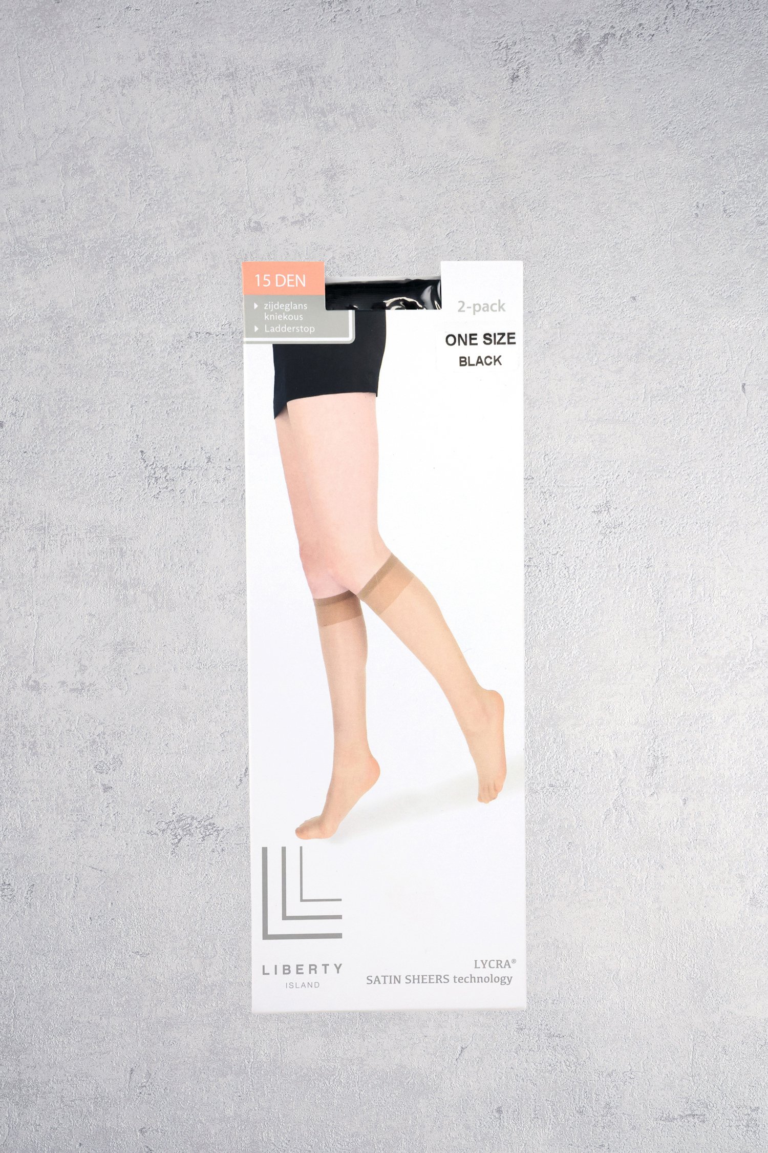 Productfoto 4 van Zwarte kniekousen - 15 den - 2 paar door Liberty Island voor Dames