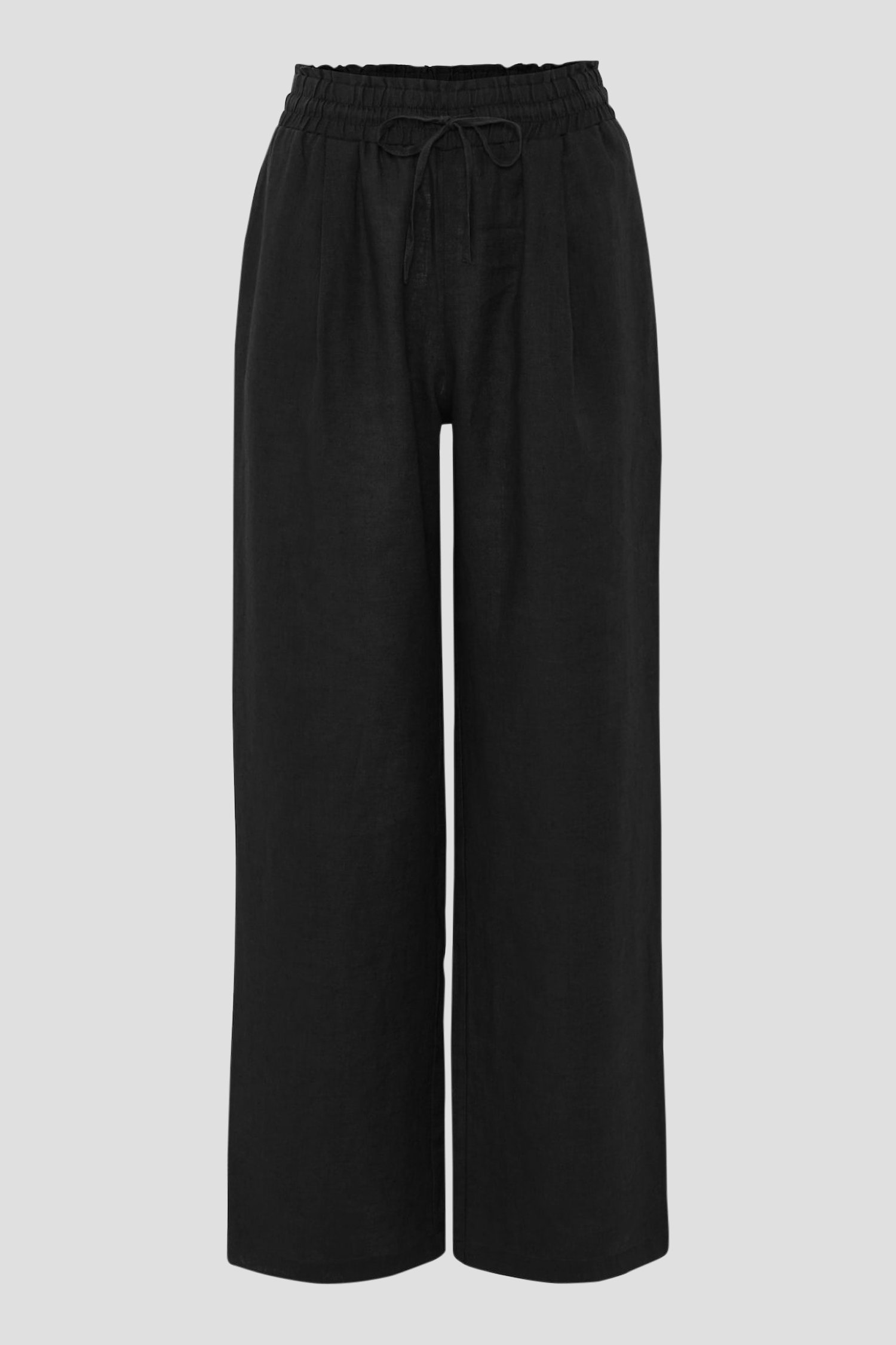 Zwarte linnen broek van Opus voor Dames