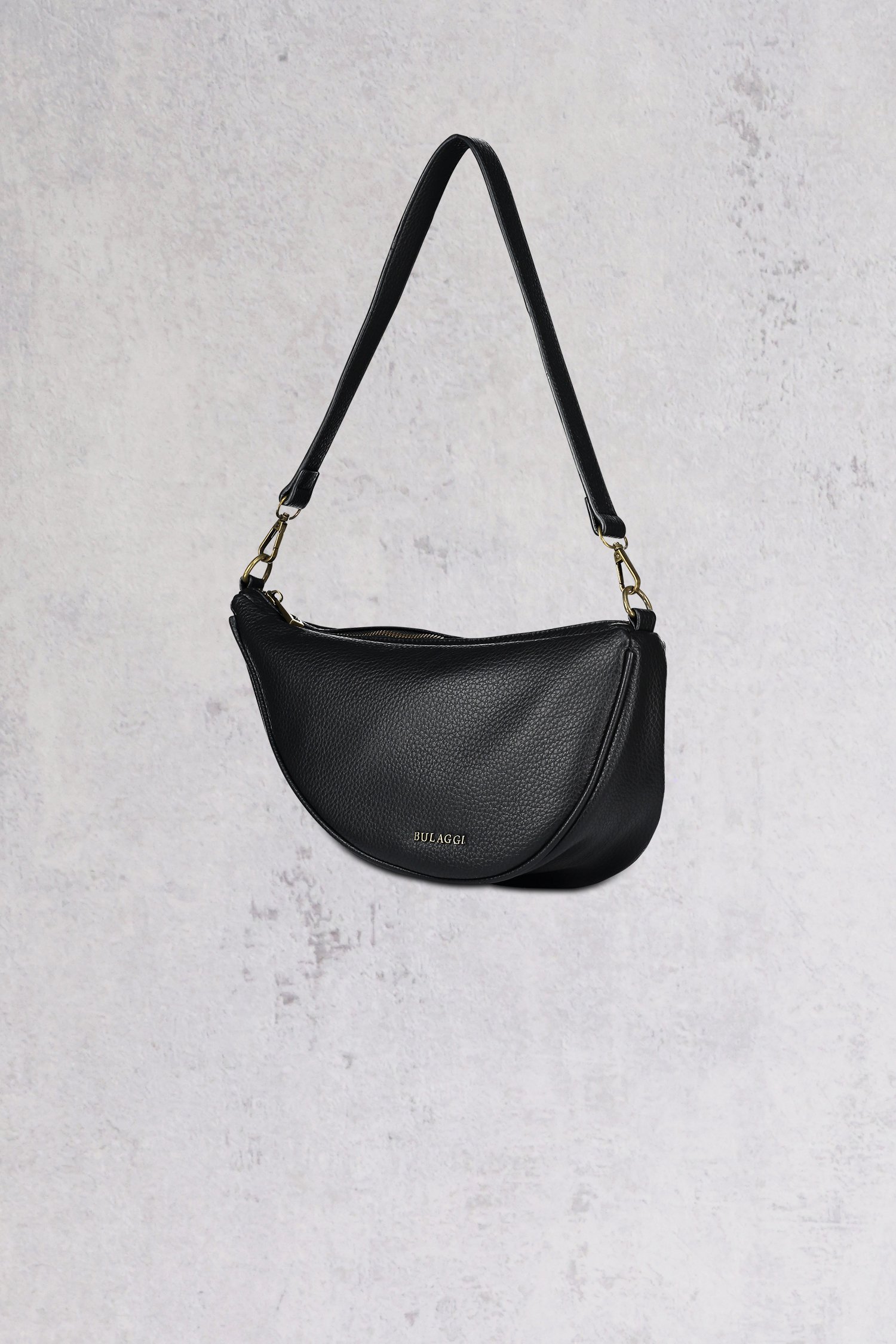 Zwarte moonbag-handtas met leatherlook van Bulaggi voor Dames
