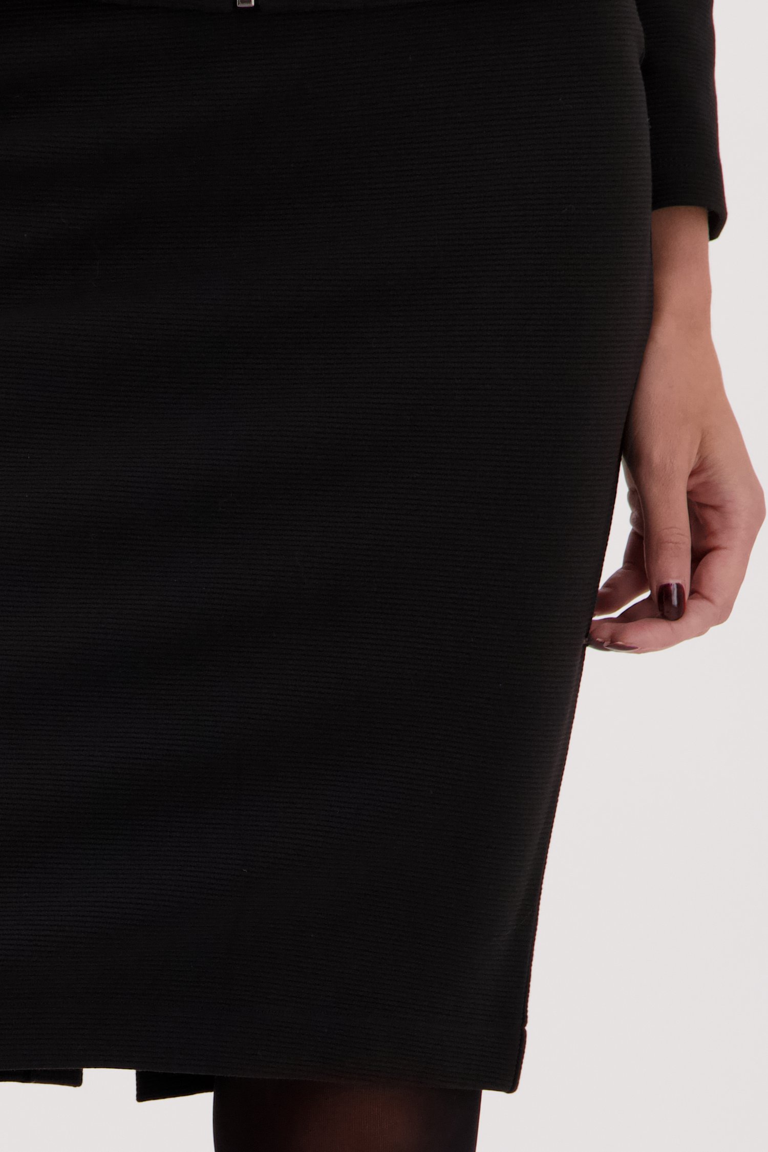 Zwarte rok in ribstof van Claude Arielle voor Dames