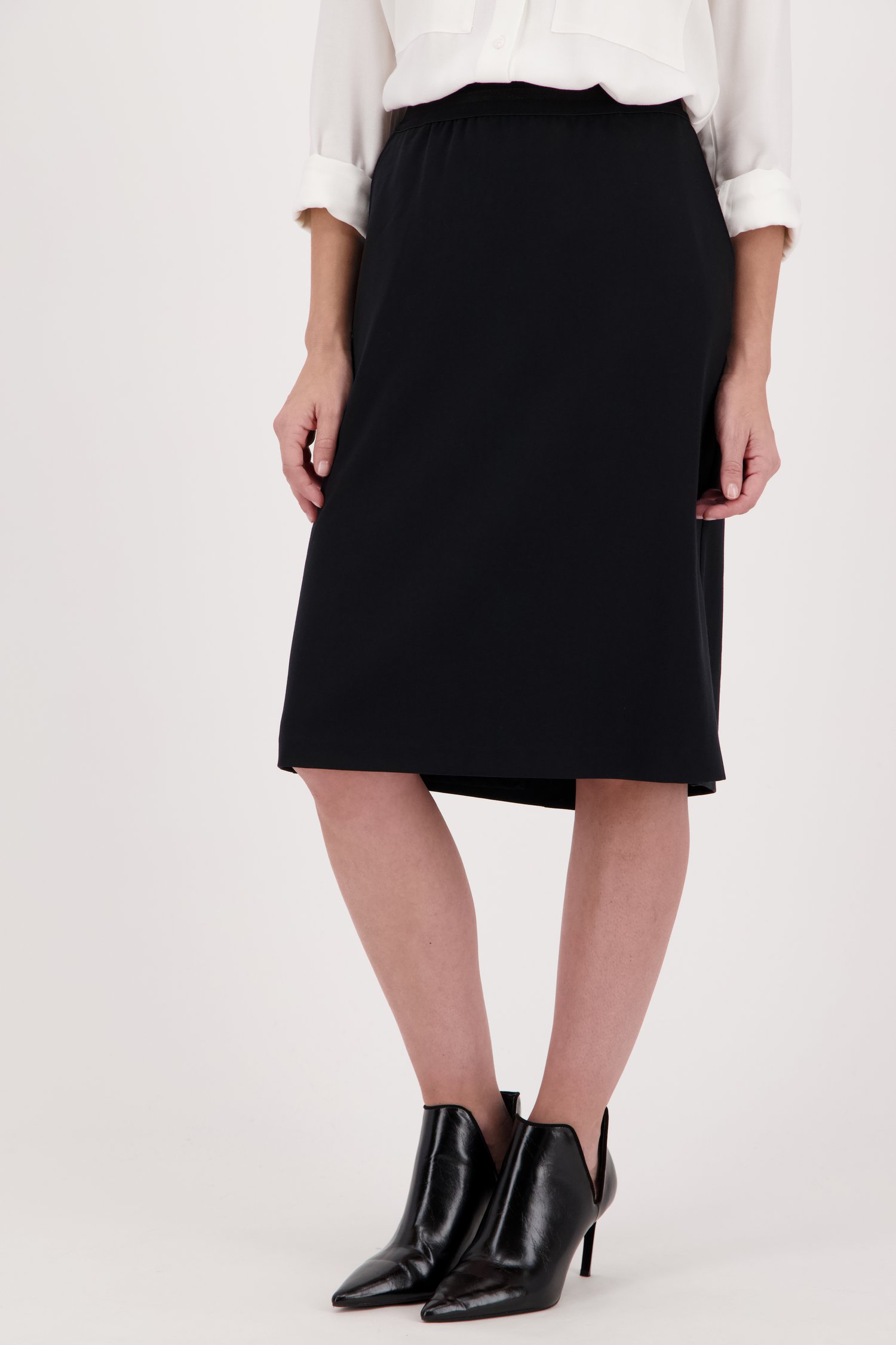 Zwarte rok met elastische tailleband van Claude Arielle voor Dames