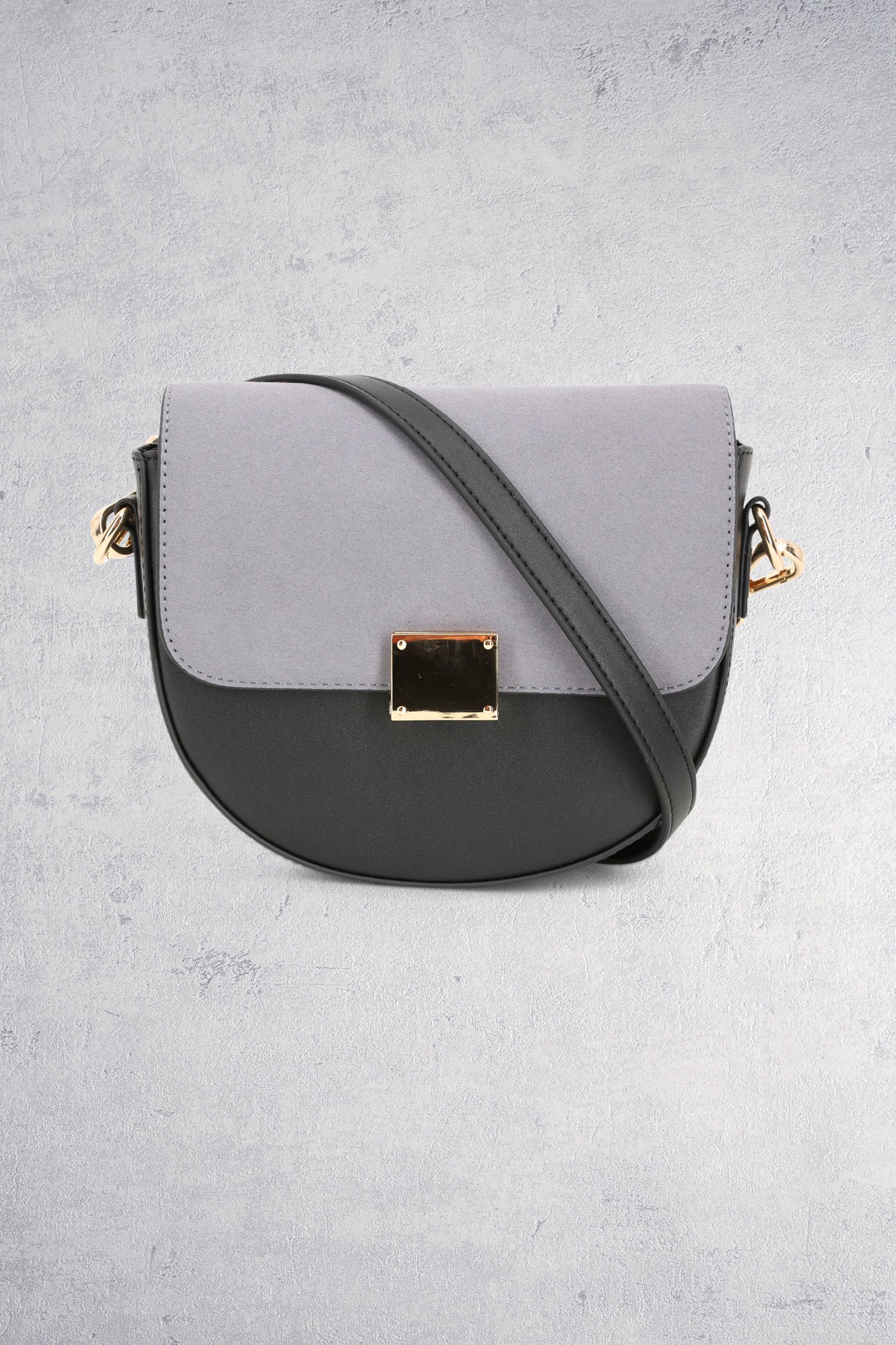 Extra foto 1 van Zwarte schoudertas met suède door Liberty Island voor Dames