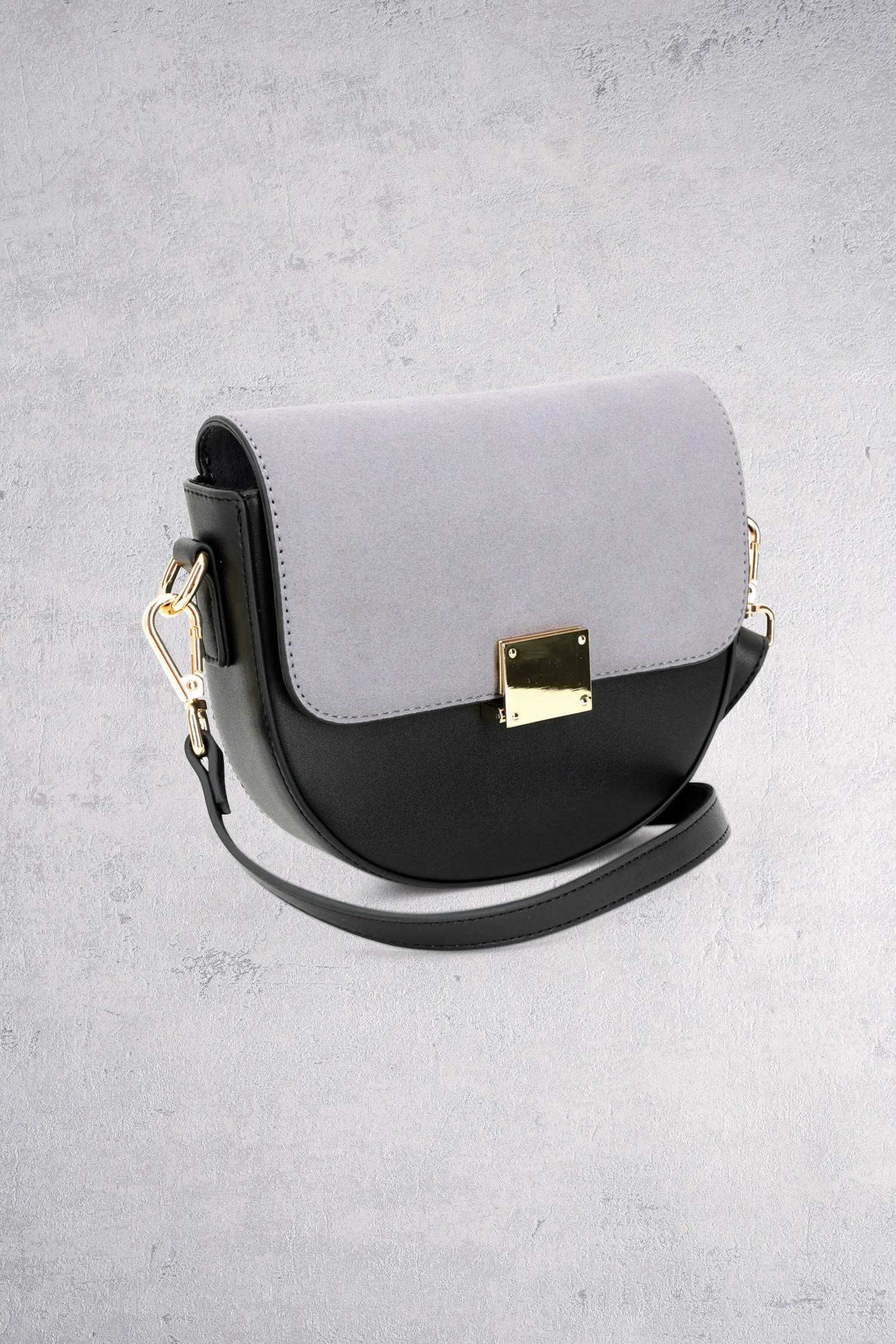 Extra foto 2 van Zwarte schoudertas met suède door Liberty Island voor Dames