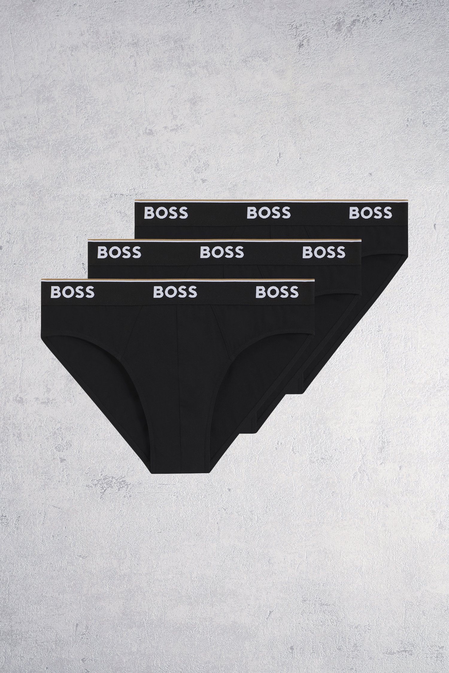 Voorkant van Zwarte slips - Set van 3 door Hugo Boss voor Heren