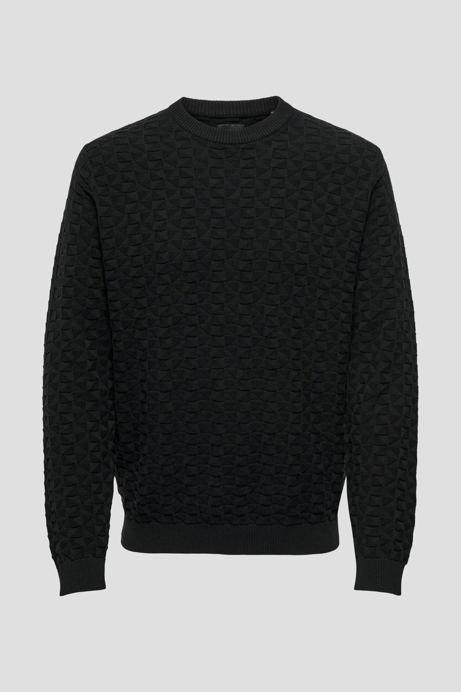 Zwarte trui met ronde hals van ONLY & SONS voor Heren