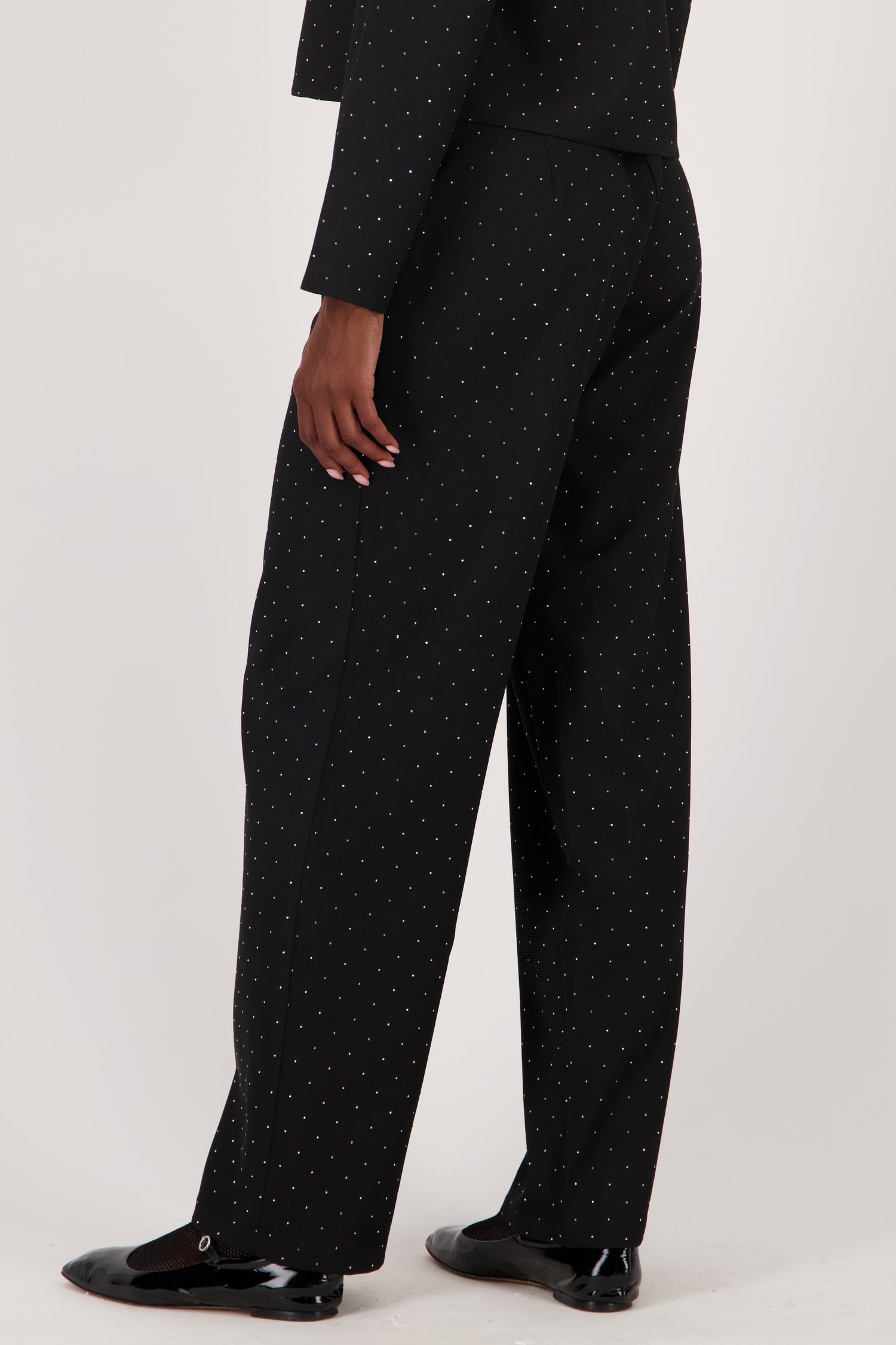Zwarte wijde broek met steentjes van JDY voor Dames